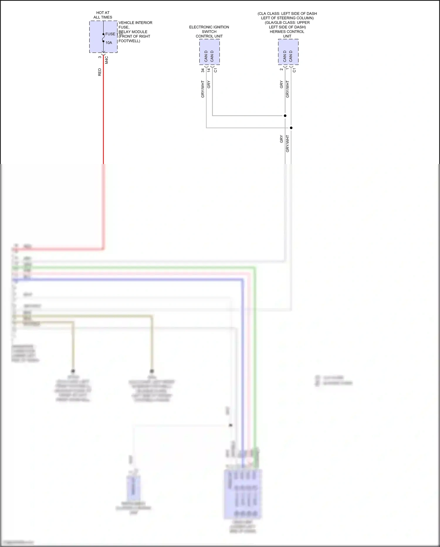 Wiring diagram electronic ignition switch control unit for Mercedes-Benz GLB-class X247 facelift (2023-2024) (11 of 12)