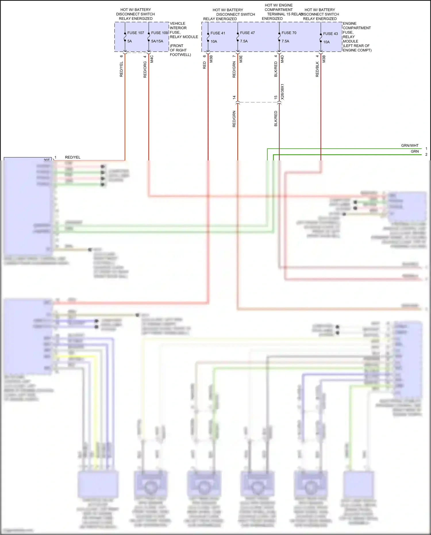 Wiring diagram electronic stability program control unit for Mercedes-Benz GLB-class X247 facelift (2023-2024) (2 of 10)