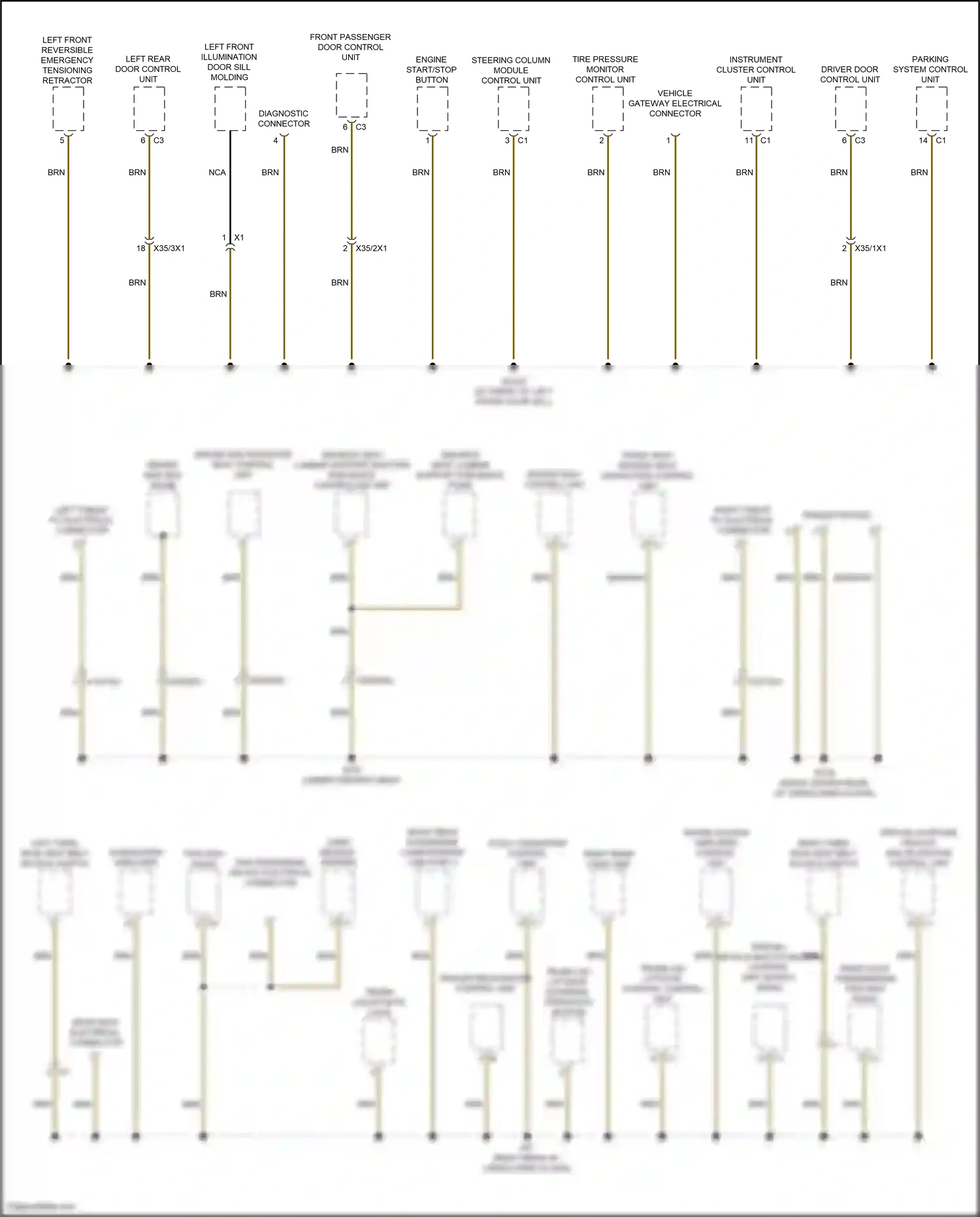 Wiring diagram card reader, printer for Mercedes-Benz GLB-class X247 (2019-2023) (1 of 1)