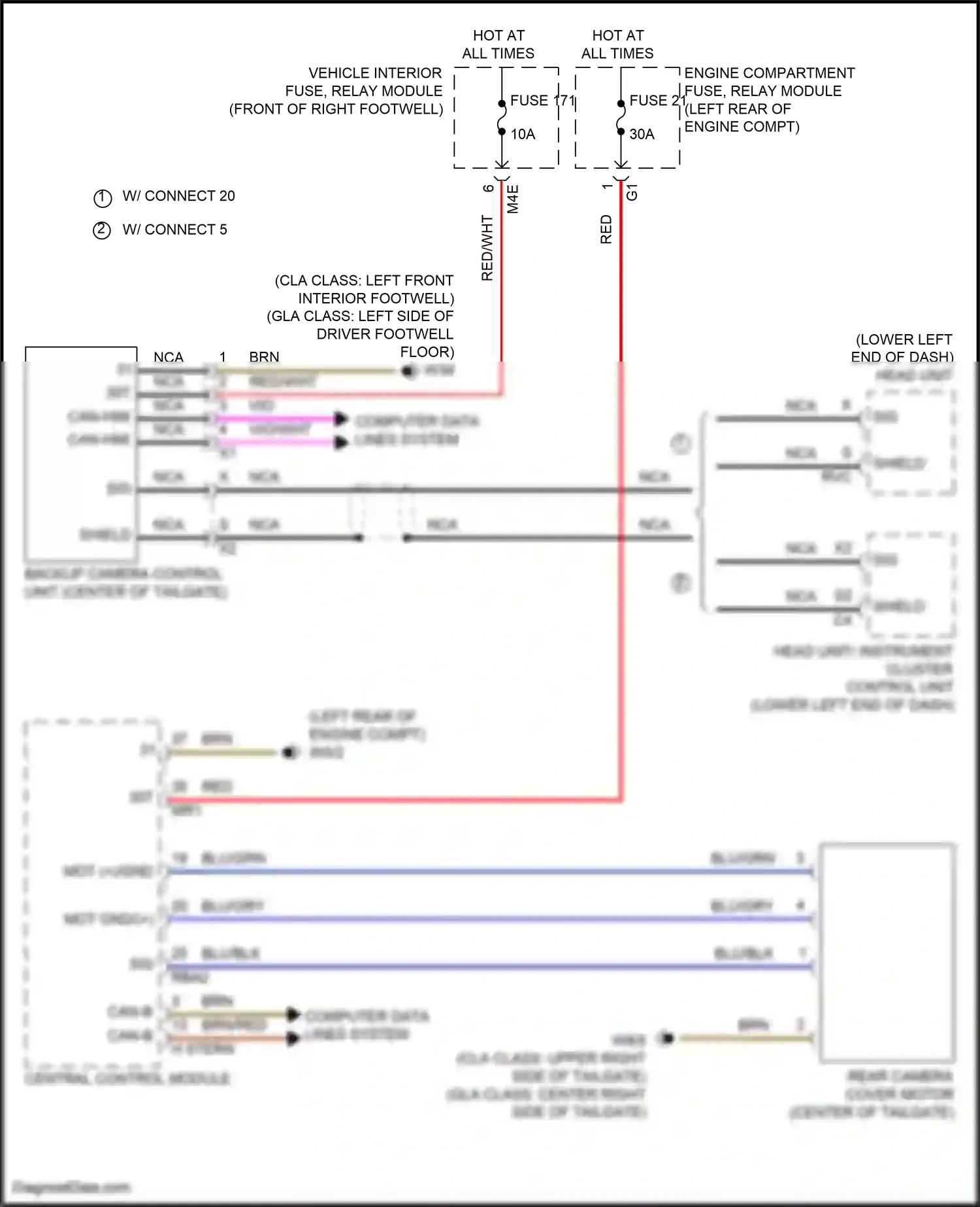 Wiring diagram central control module for Mercedes-Benz GLB-class X247 (2019-2023) (27 of 41)