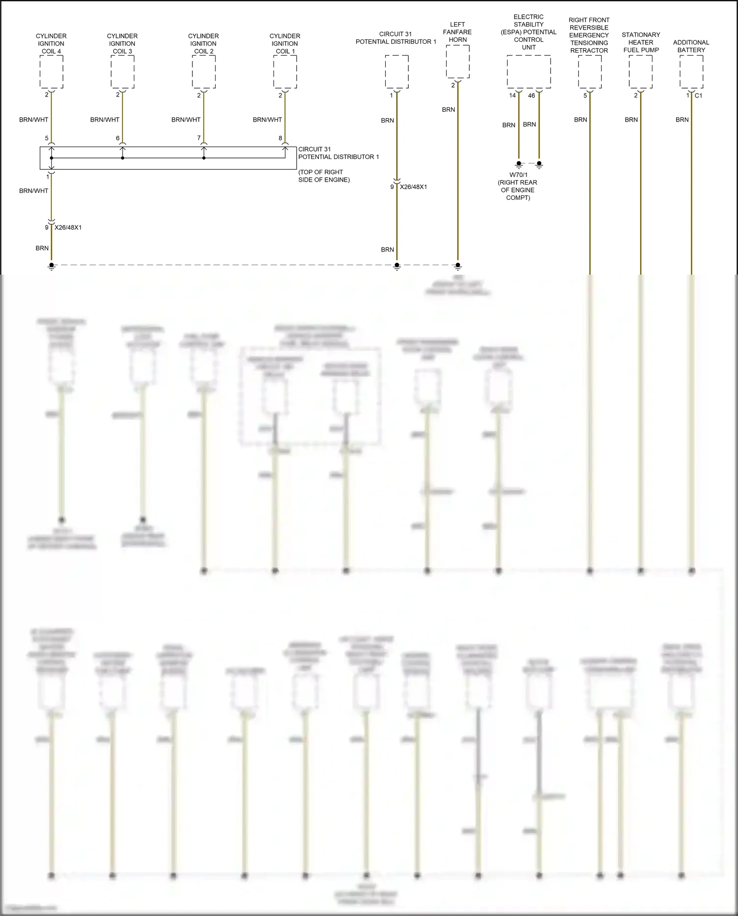 Wiring diagram central control module for Mercedes-Benz GLB-class X247 (2019-2023) (4 of 41)