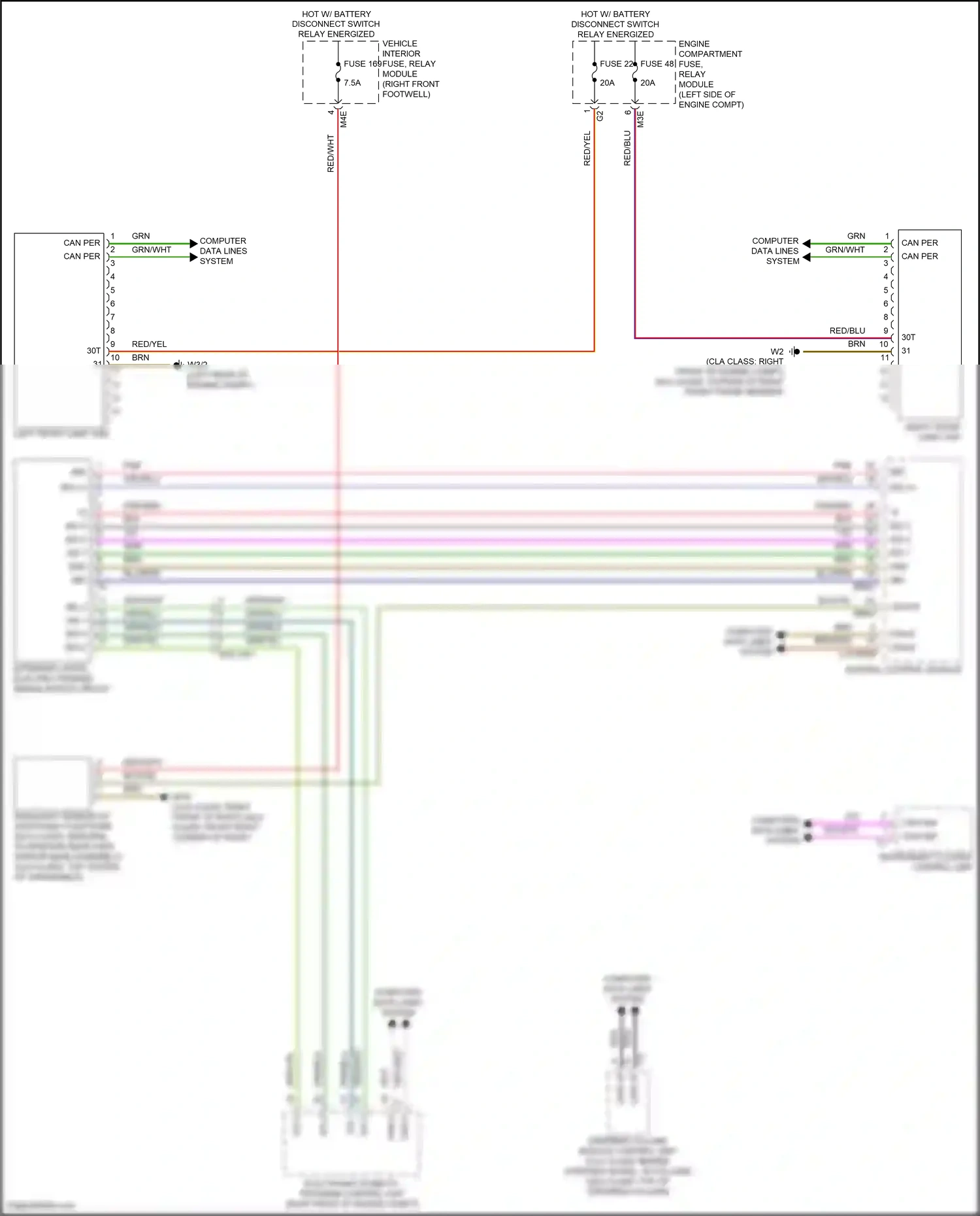 Wiring diagram central control module for Mercedes-Benz GLB-class X247 (2019-2023) (24 of 41)
