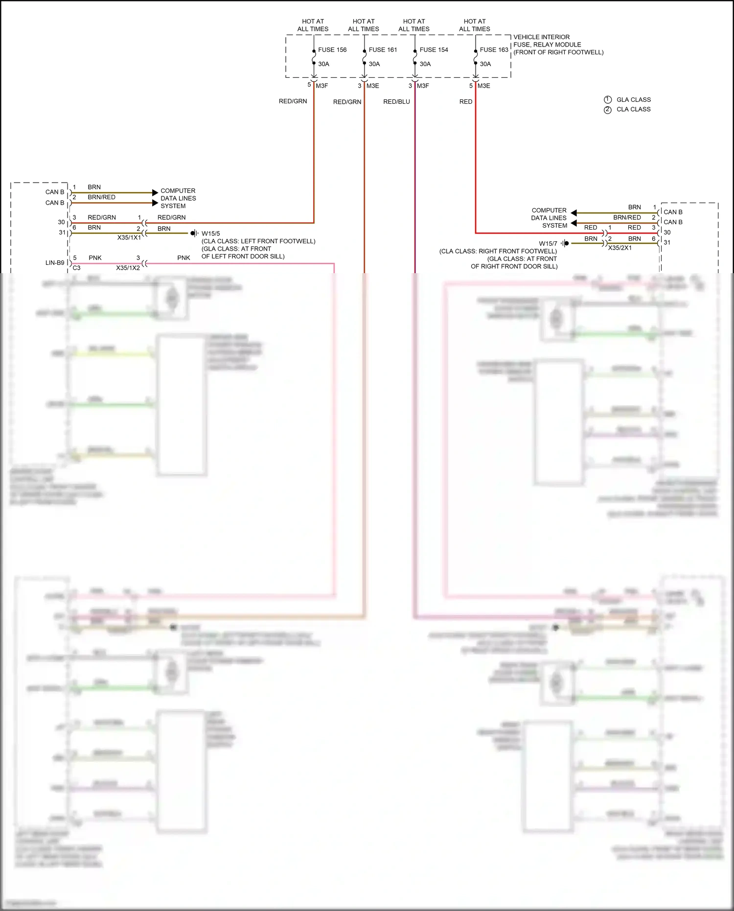 Wiring diagram computer data lines system for Mercedes-Benz GLB-class X247 (2019-2023) (30 of 82)