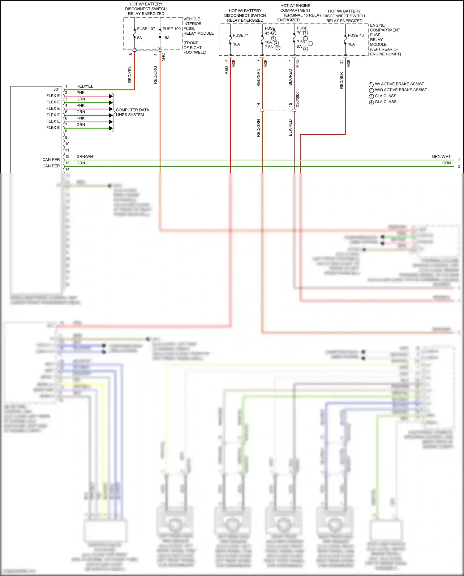 Wiring diagram computer data lines system for Mercedes-Benz GLB-class X247 (2019-2023) (74 of 82)
