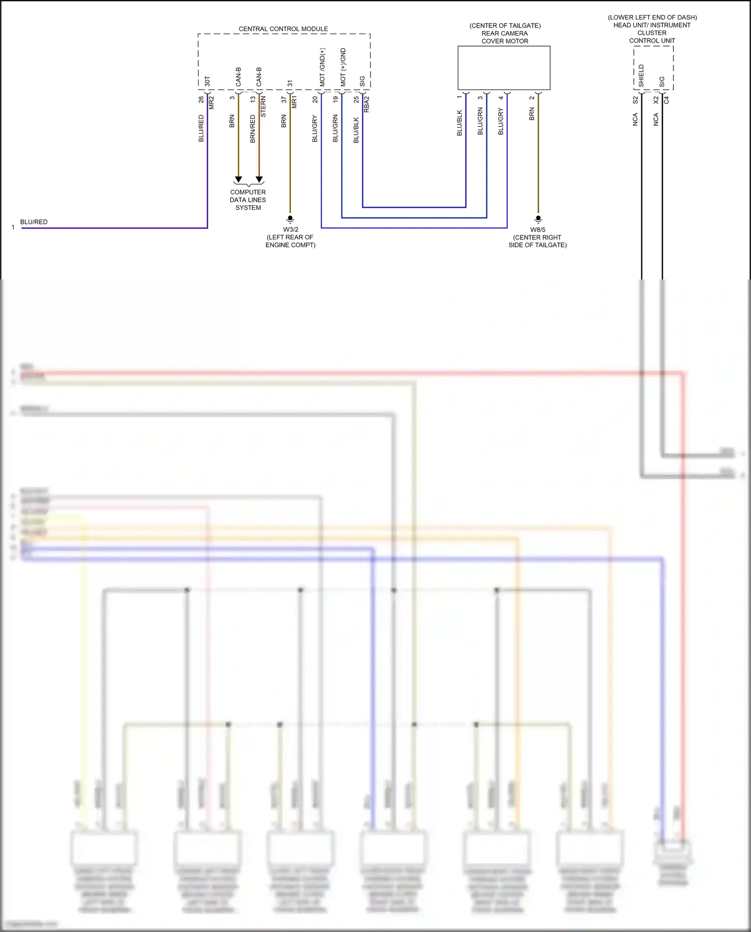 Wiring diagram computer data lines system for Mercedes-Benz GLB-class X247 (2019-2023) (70 of 82)