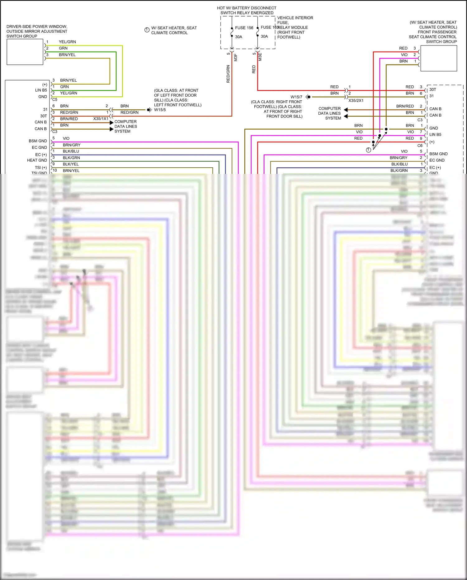 Wiring diagram computer data lines system for Mercedes-Benz GLB-class X247 (2019-2023) (8 of 82)