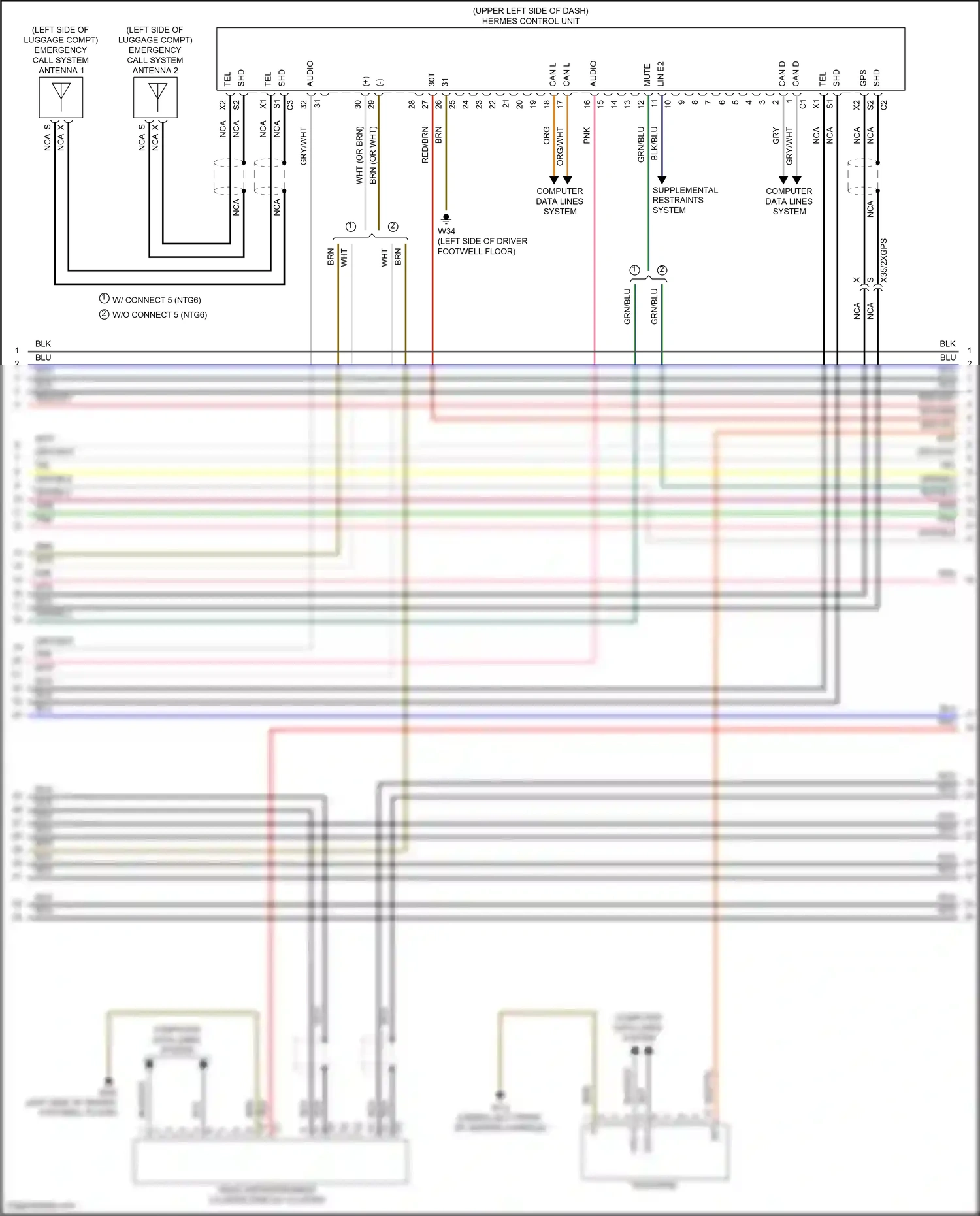 Wiring diagram computer data lines system for Mercedes-Benz GLB-class X247 (2019-2023) (3 of 82)