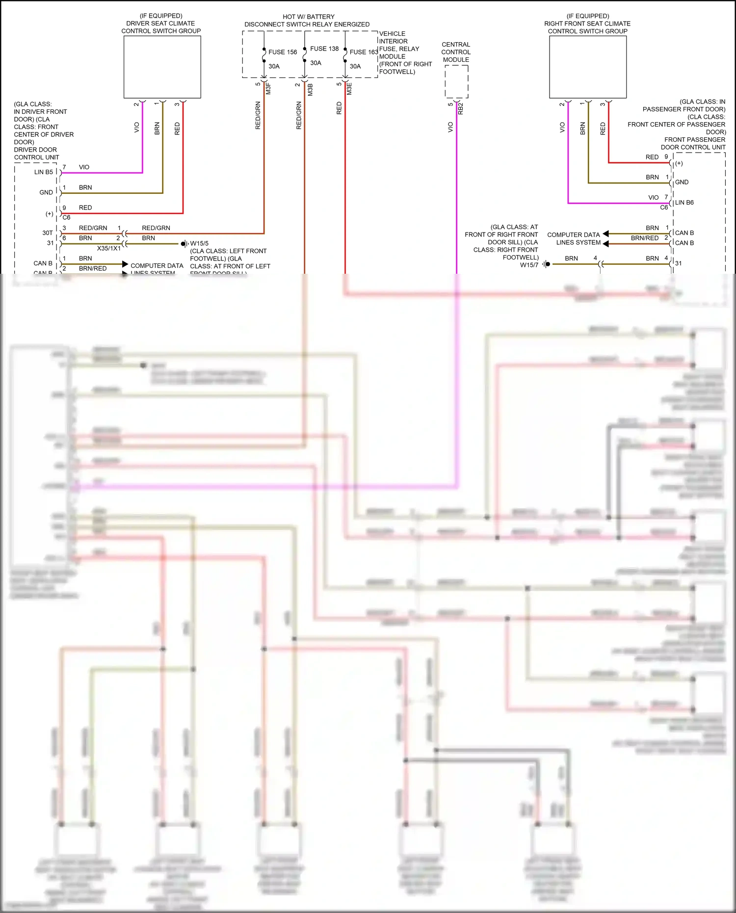 Wiring diagram computer data lines system for Mercedes-Benz GLB-class X247 (2019-2023) (38 of 82)