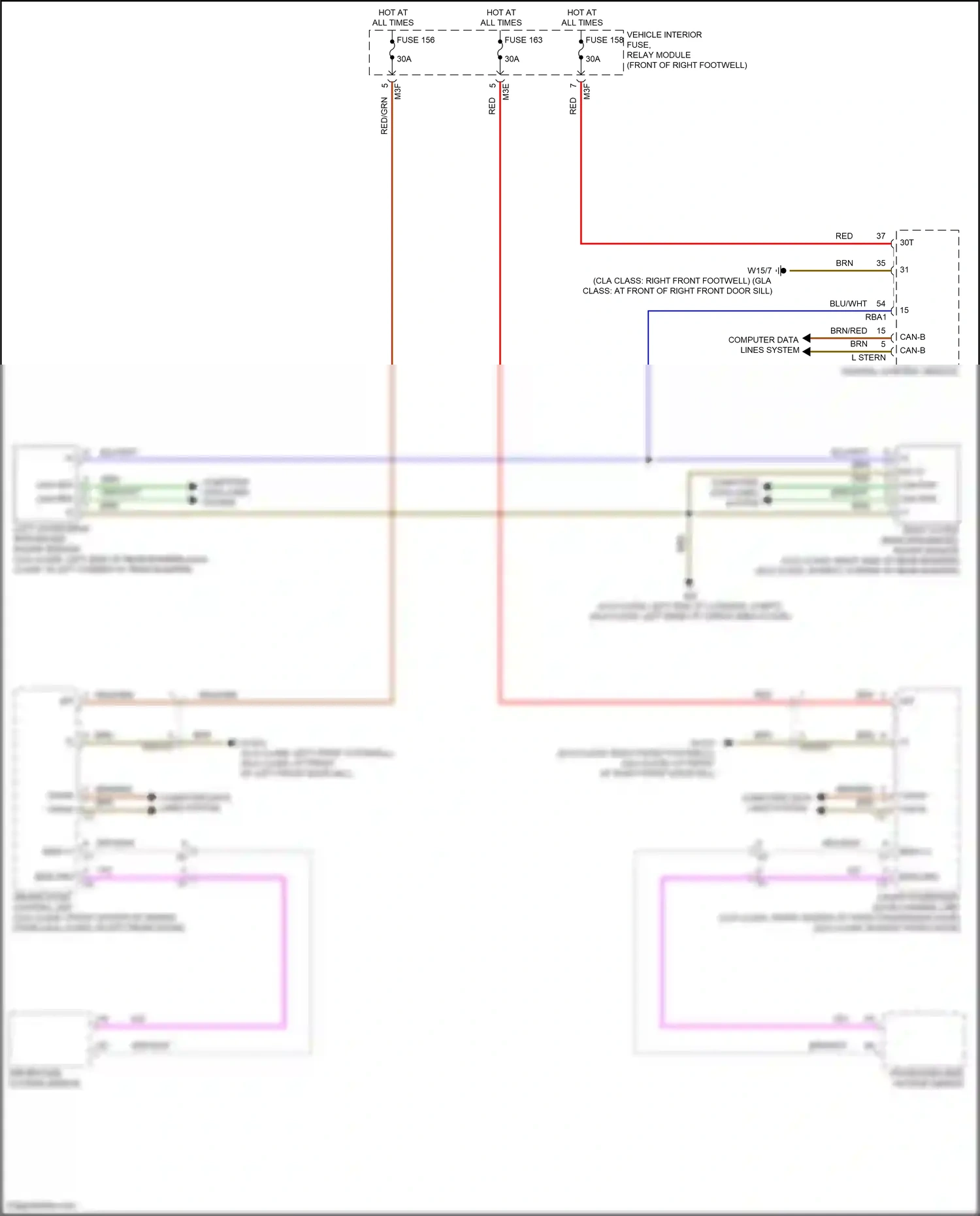 Wiring diagram computer data lines system for Mercedes-Benz GLB-class X247 (2019-2023) (61 of 82)