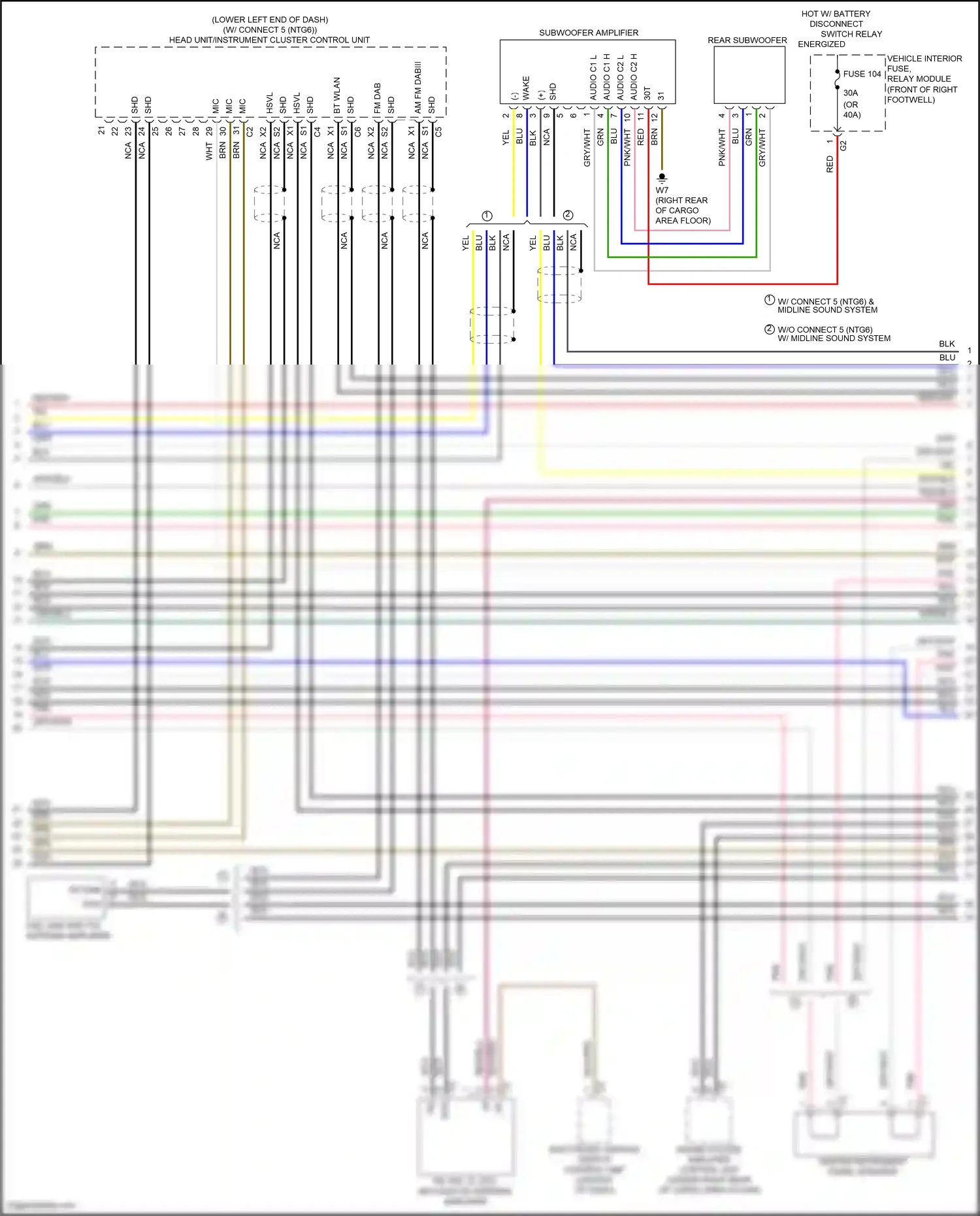 Wiring diagram electronic ignition switch control unit for Mercedes-Benz GLB-class X247 (2019-2023) (2 of 12)