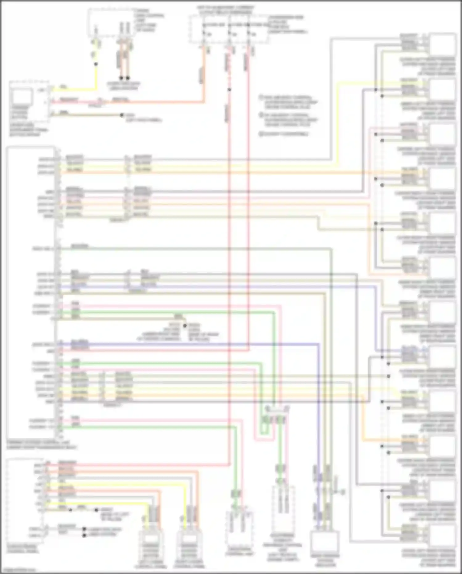 Wiring diagram center left rear parking system distance sensor for Mercedes-Benz GLC-class AMG X253 (2016-2019) (1 of 1)