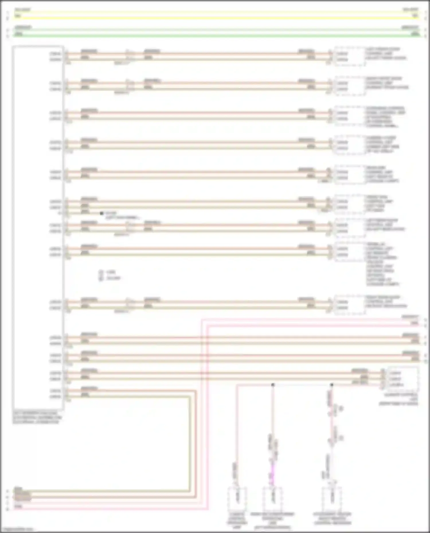 Wiring diagram climate control operating unit for Mercedes-Benz GLC-class AMG X253 (2016-2019) (2 of 4)