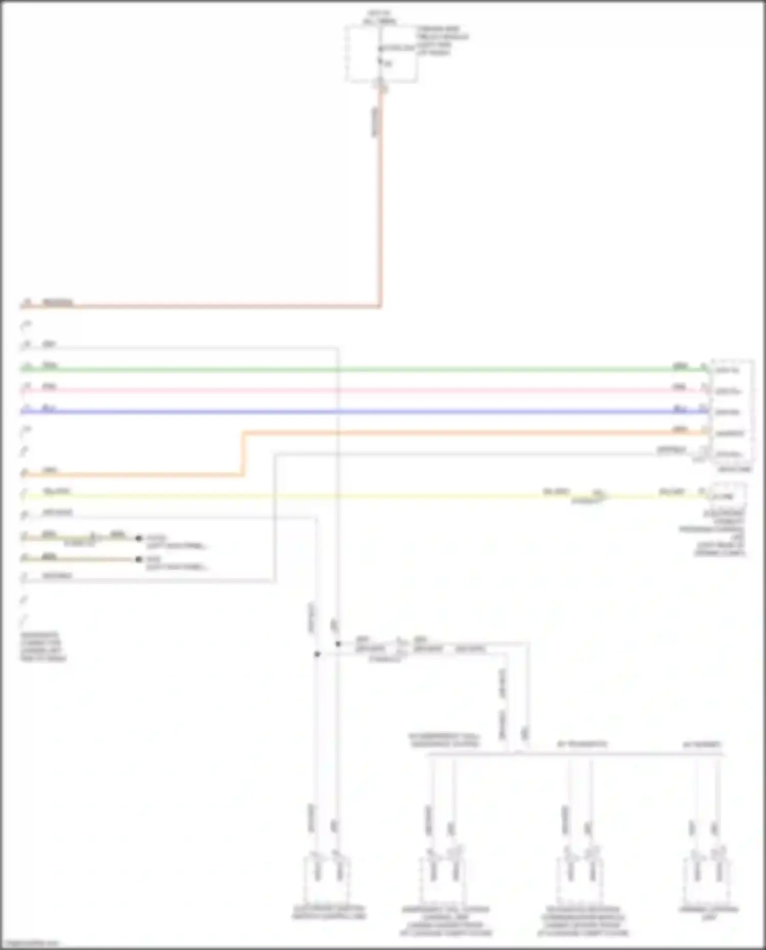 Wiring diagram emergency call system control unit for Mercedes-Benz GLC-class AMG X253 (2016-2019) (3 of 6)