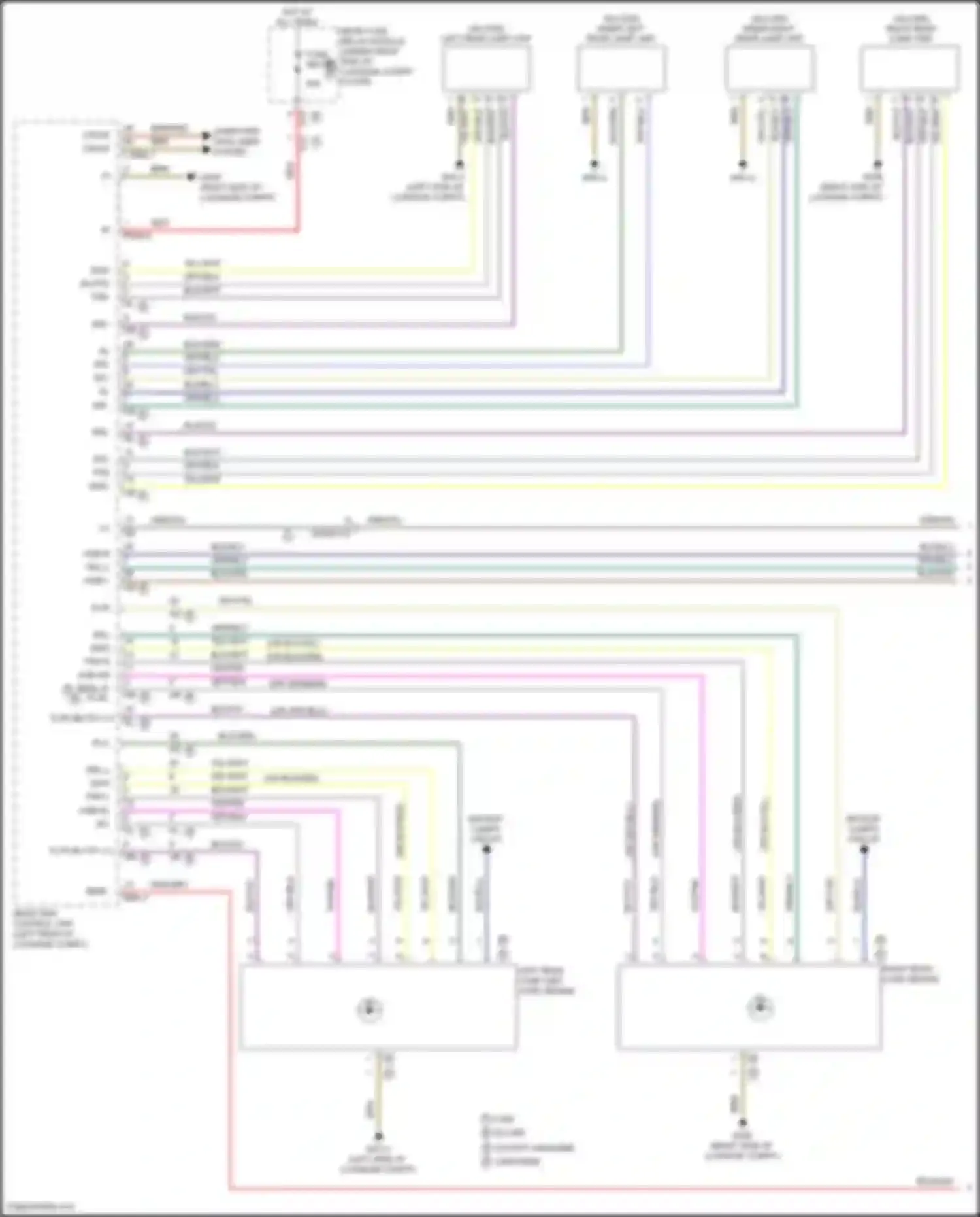 Wiring diagram inner left rear lamp unit for Mercedes-Benz GLC-class AMG X253 (2016-2019) (4 of 6)