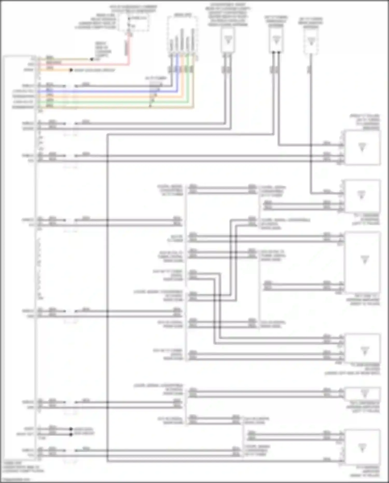 Wiring diagram left "c" pillar) for Mercedes-Benz GLC-class AMG X253 (2016-2019) (3 of 3)