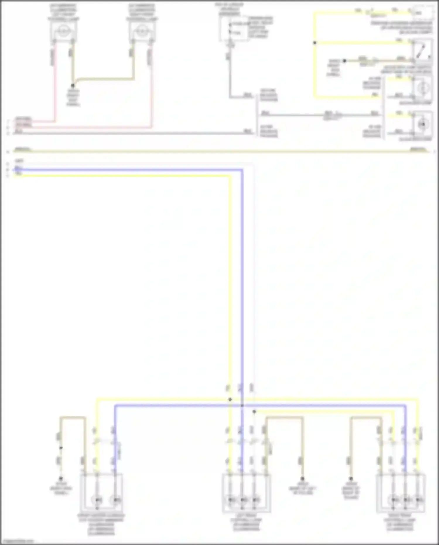 Wiring diagram left front footwell lamp for Mercedes-Benz GLC-class AMG X253 (2016-2019) (3 of 3)