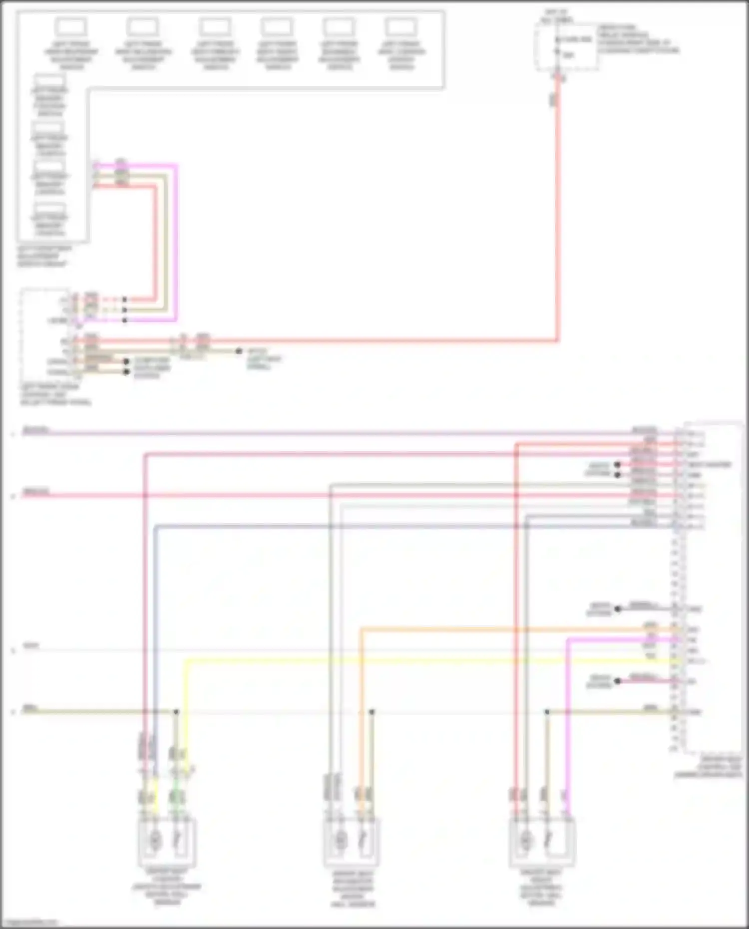 Wiring diagram left front memory function switch for Mercedes-Benz GLC-class AMG X253 (2016-2019) (1 of 1)