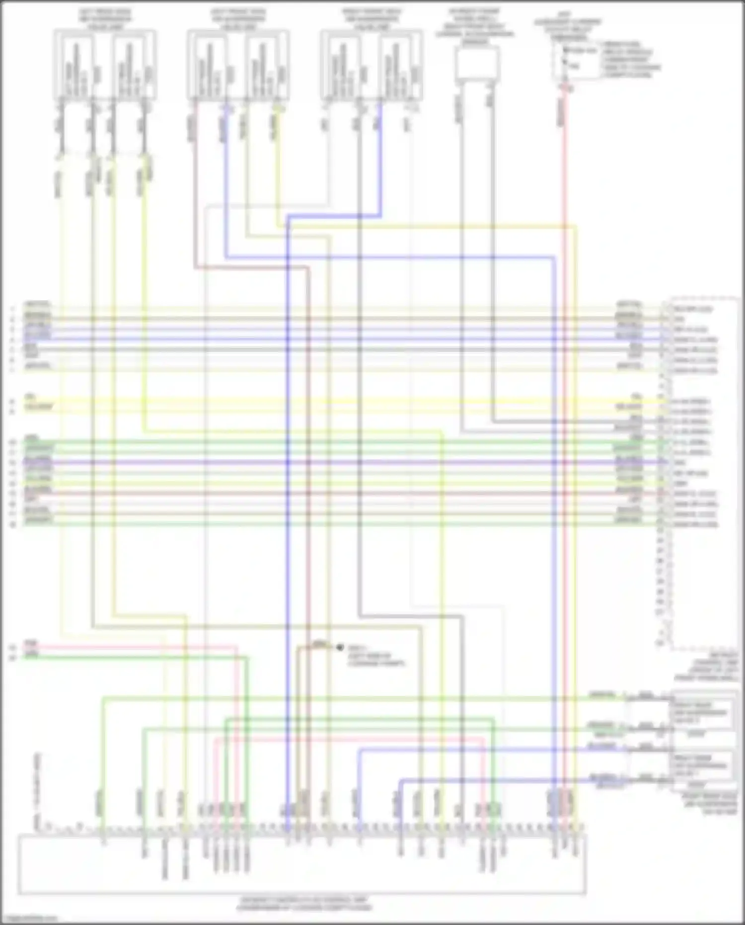 Wiring diagram left front for Mercedes-Benz GLC-class AMG X253 (2016-2019) (2 of 2)