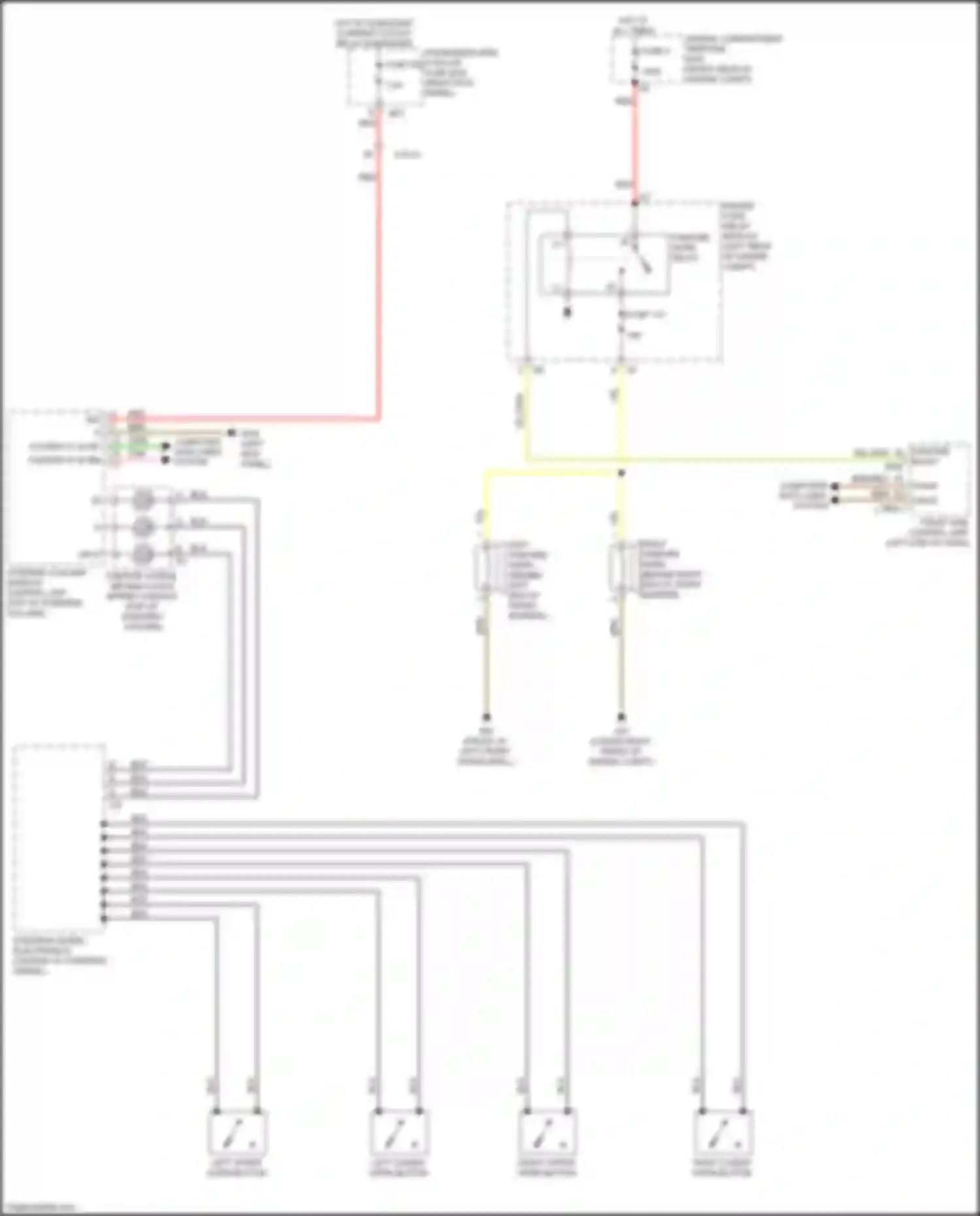 Wiring diagram left lower horn button for Mercedes-Benz GLC-class AMG X253 (2016-2019) (1 of 2)