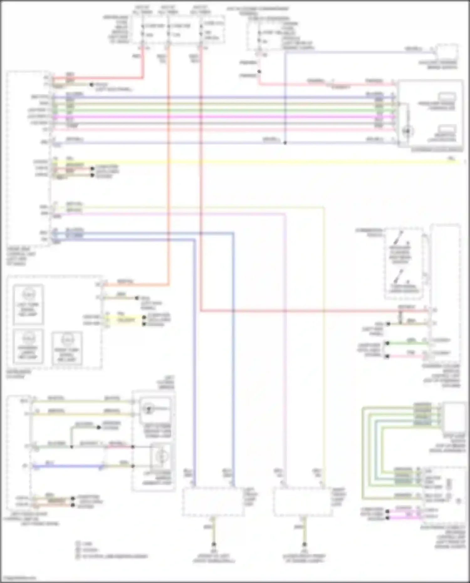 Wiring diagram left outside mirror ambient lamp for Mercedes-Benz GLC-class AMG X253 (2016-2019) (2 of 5)