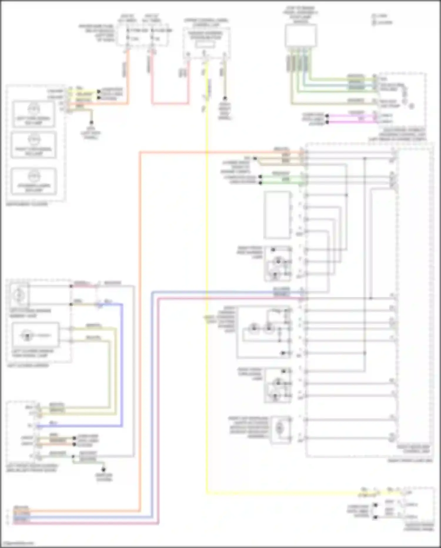 Wiring diagram left outside mirror turn signal lamp for Mercedes-Benz GLC-class AMG X253 (2016-2019) (3 of 5)