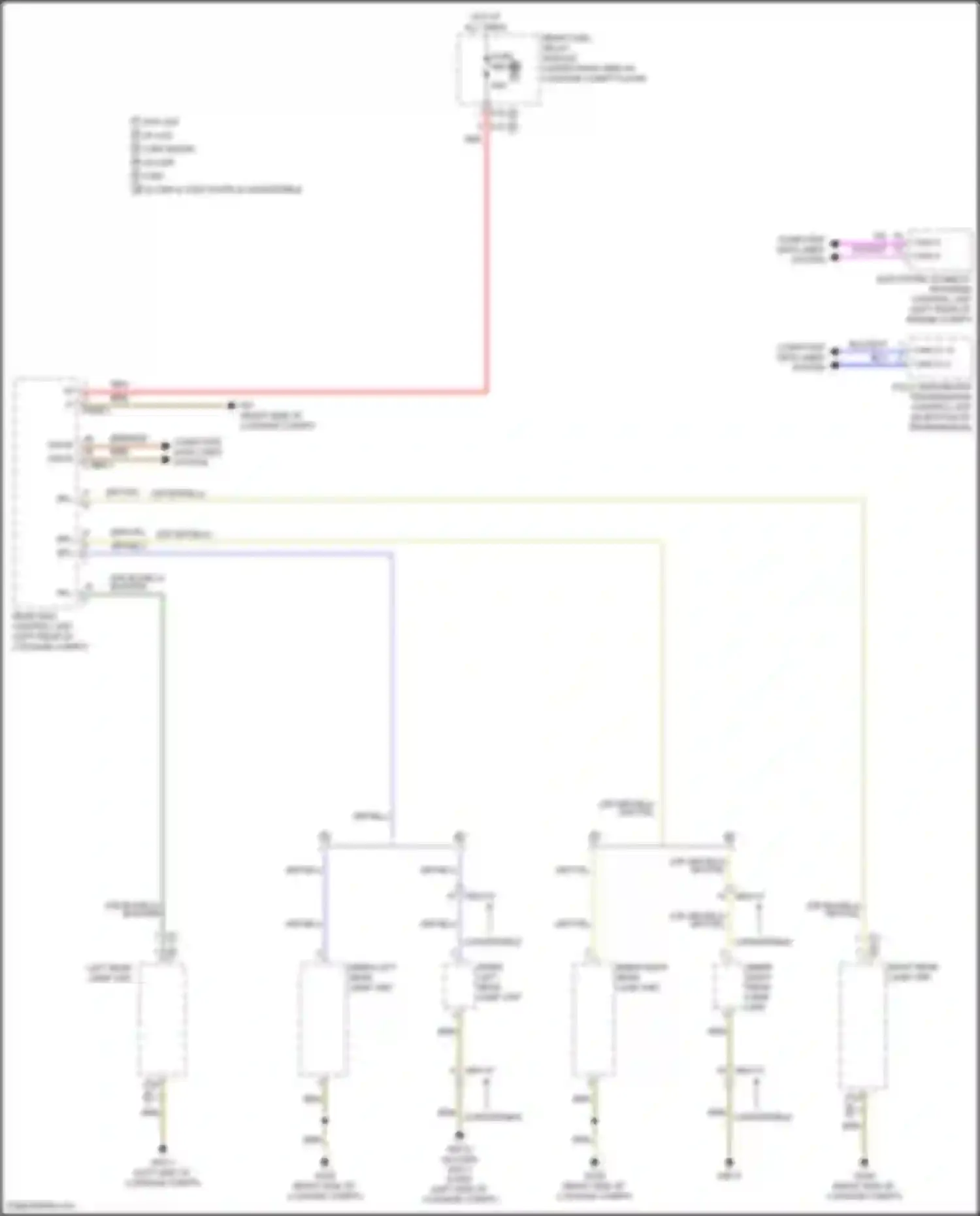 Wiring diagram left rear lamp unit for Mercedes-Benz GLC-class AMG X253 (2016-2019) (1 of 7)