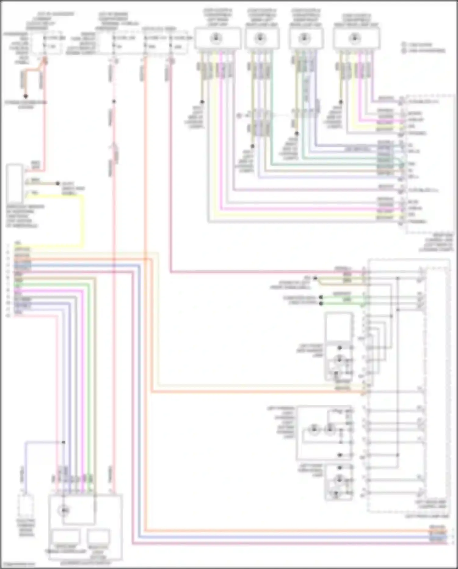 Wiring diagram passenger-side a-pillar fuse box for Mercedes-Benz GLC-class AMG X253 (2016-2019) (35 of 58)