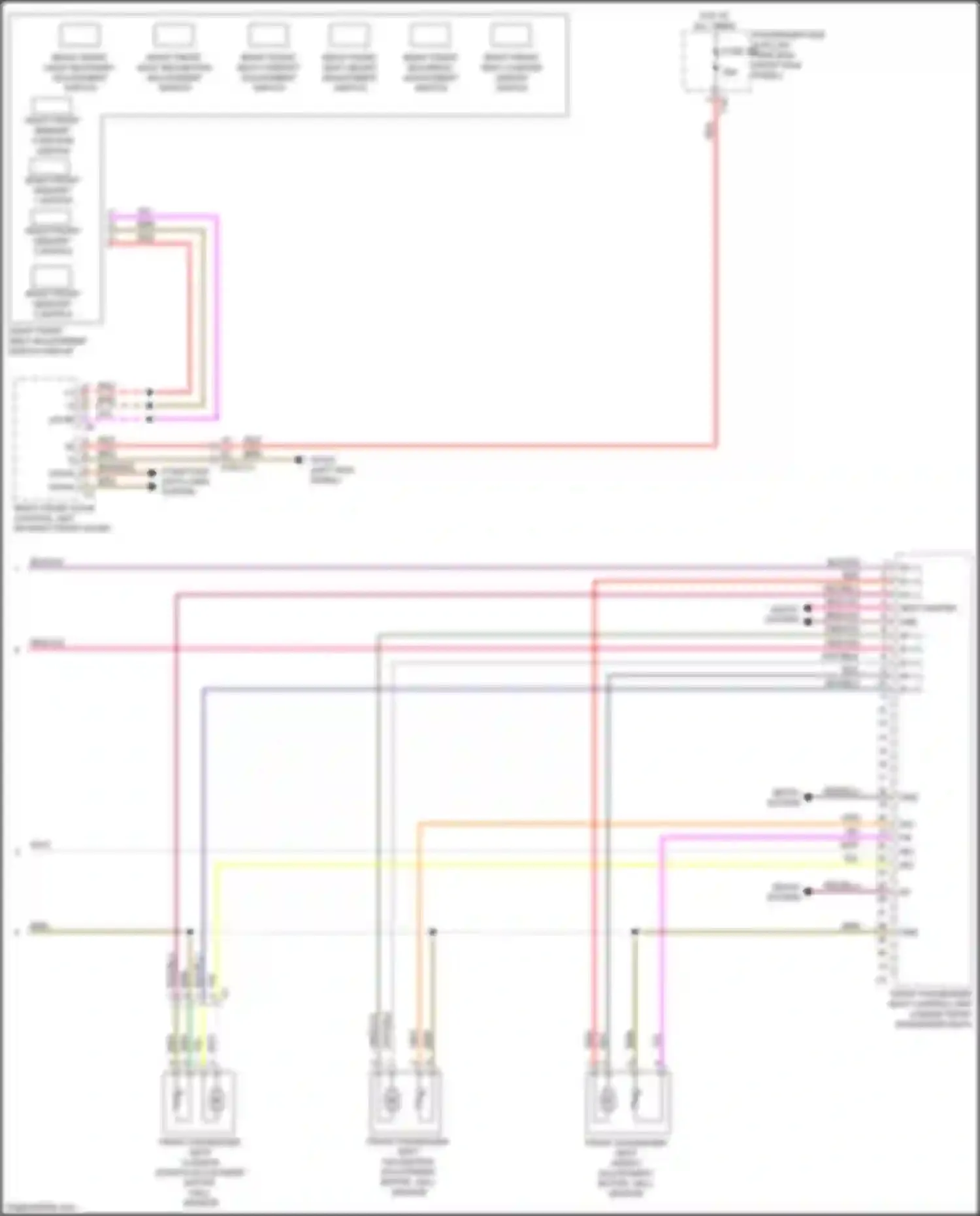 Wiring diagram right front seat fore/aft adjustment switch for Mercedes-Benz GLC-class AMG X253 (2016-2019) (1 of 1)