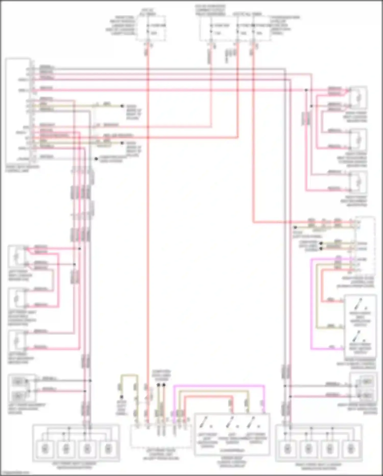 Wiring diagram right front seat heater switch for Mercedes-Benz GLC-class AMG X253 (2016-2019) (2 of 2)