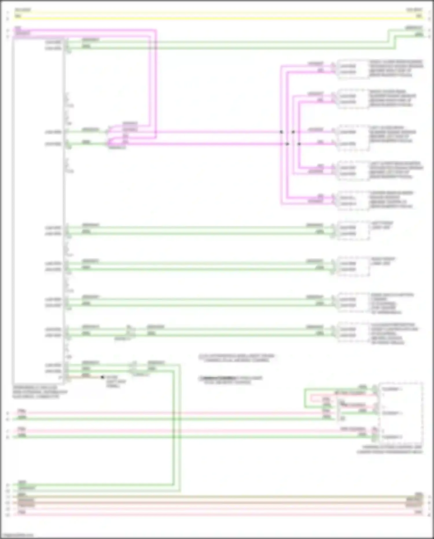 Wiring diagram right outer rear bumper radar sensor for Mercedes-Benz GLC-class AMG X253 (2016-2019) (2 of 3)