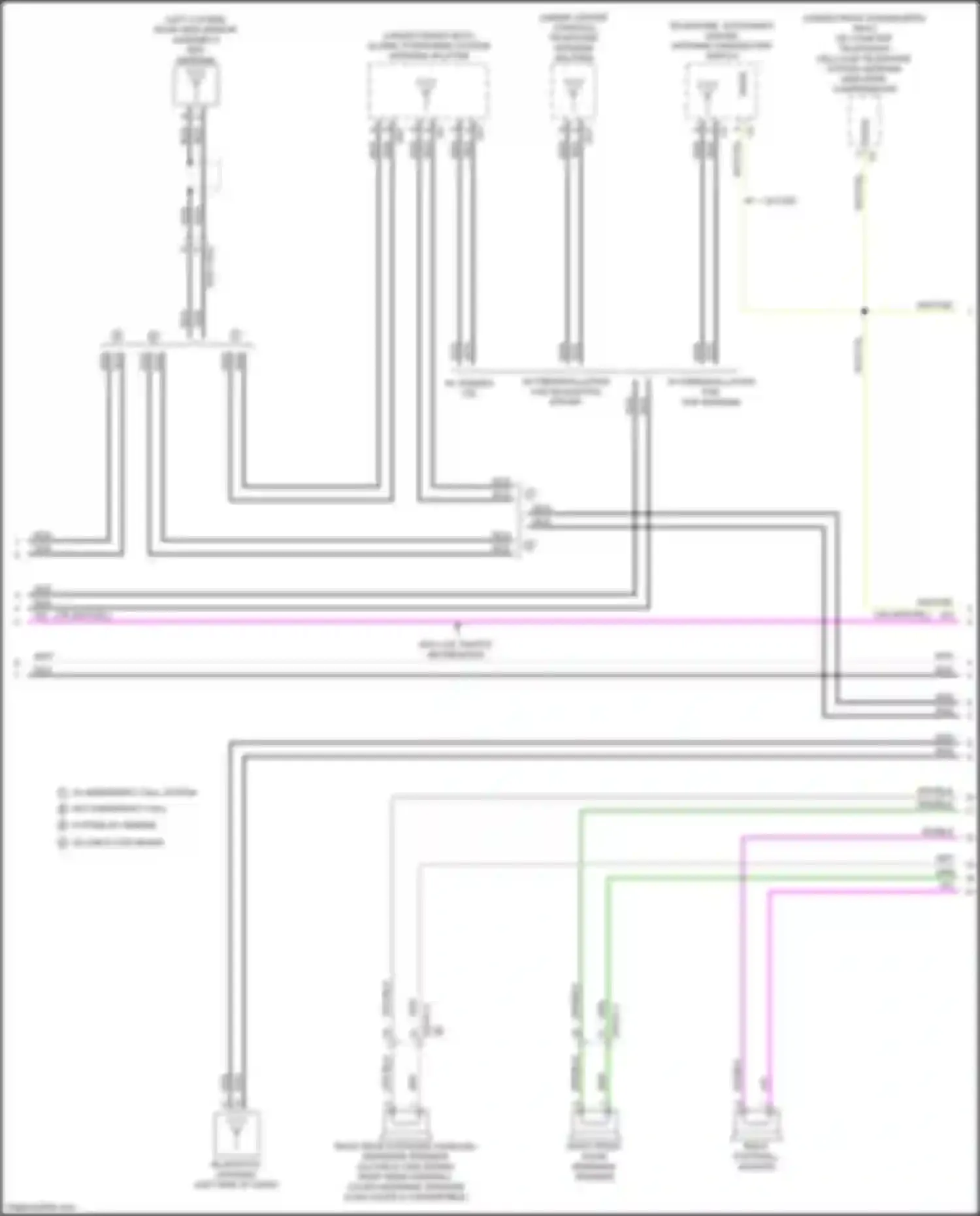 Wiring diagram right rear door/side paneling midrange speaker for Mercedes-Benz GLC-class AMG X253 (2016-2019) (1 of 3)