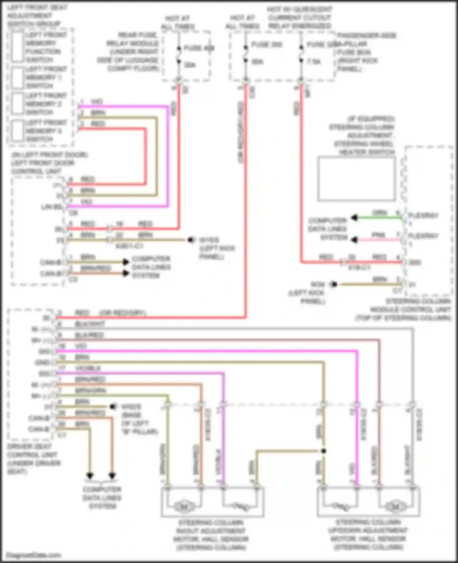 Wiring diagram steering column) for Mercedes-Benz GLC-class AMG X253 (2016-2019) (1 of 1)