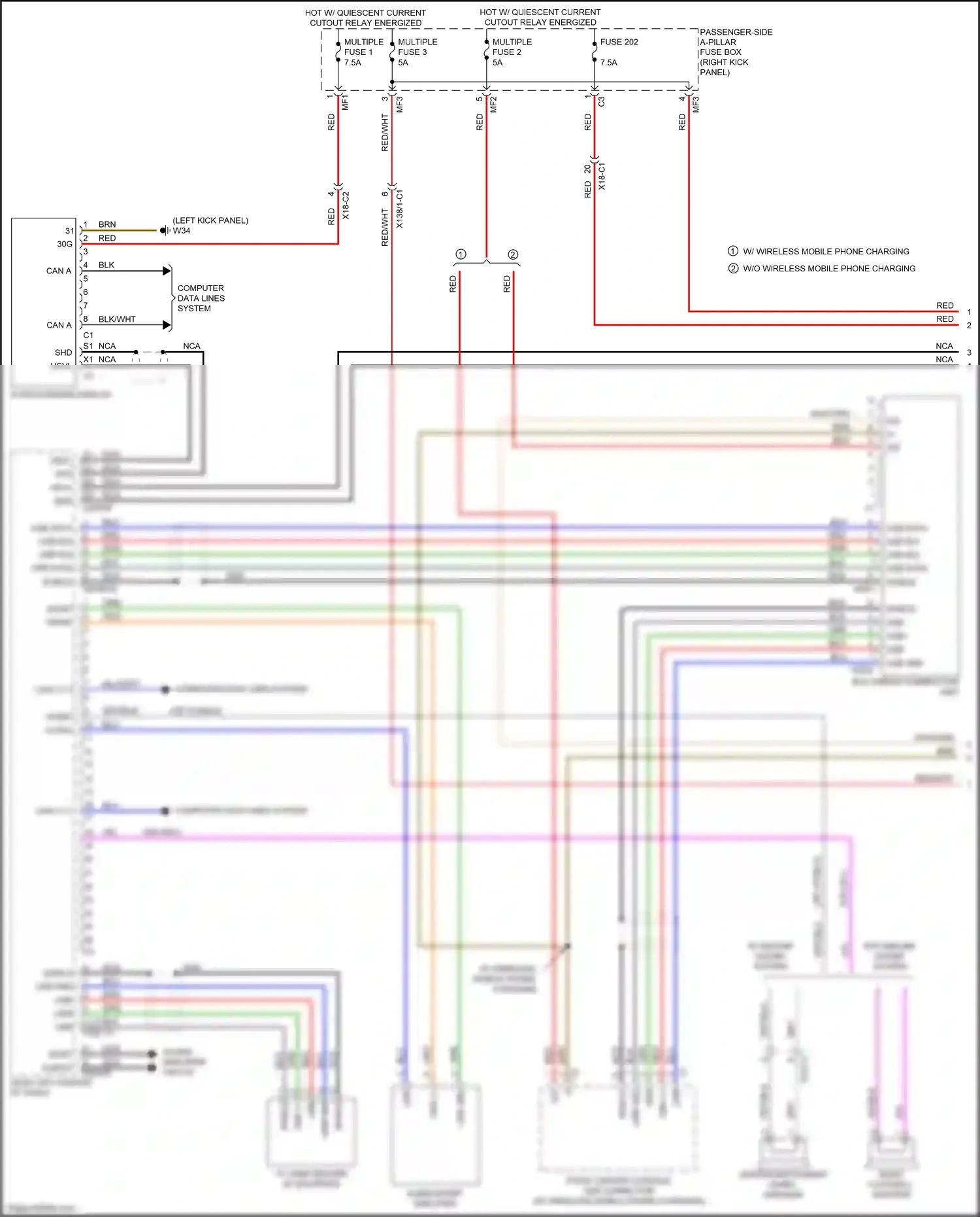 Wiring diagram computer data lines system for Mercedes-Benz GLC-class Coupe C253 facelift (2019-2023) (34 of 99)