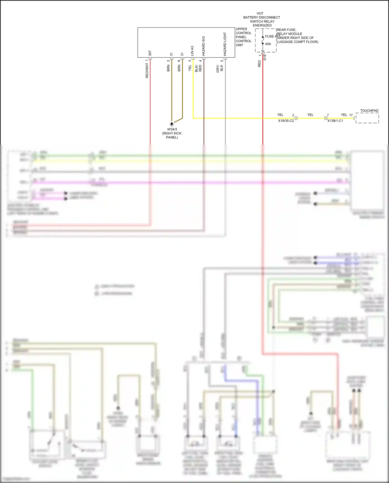 Wiring diagram electric stability program control unit for Mercedes-Benz GLC-class Coupe C253 facelift (2019-2023) (1 of 1)