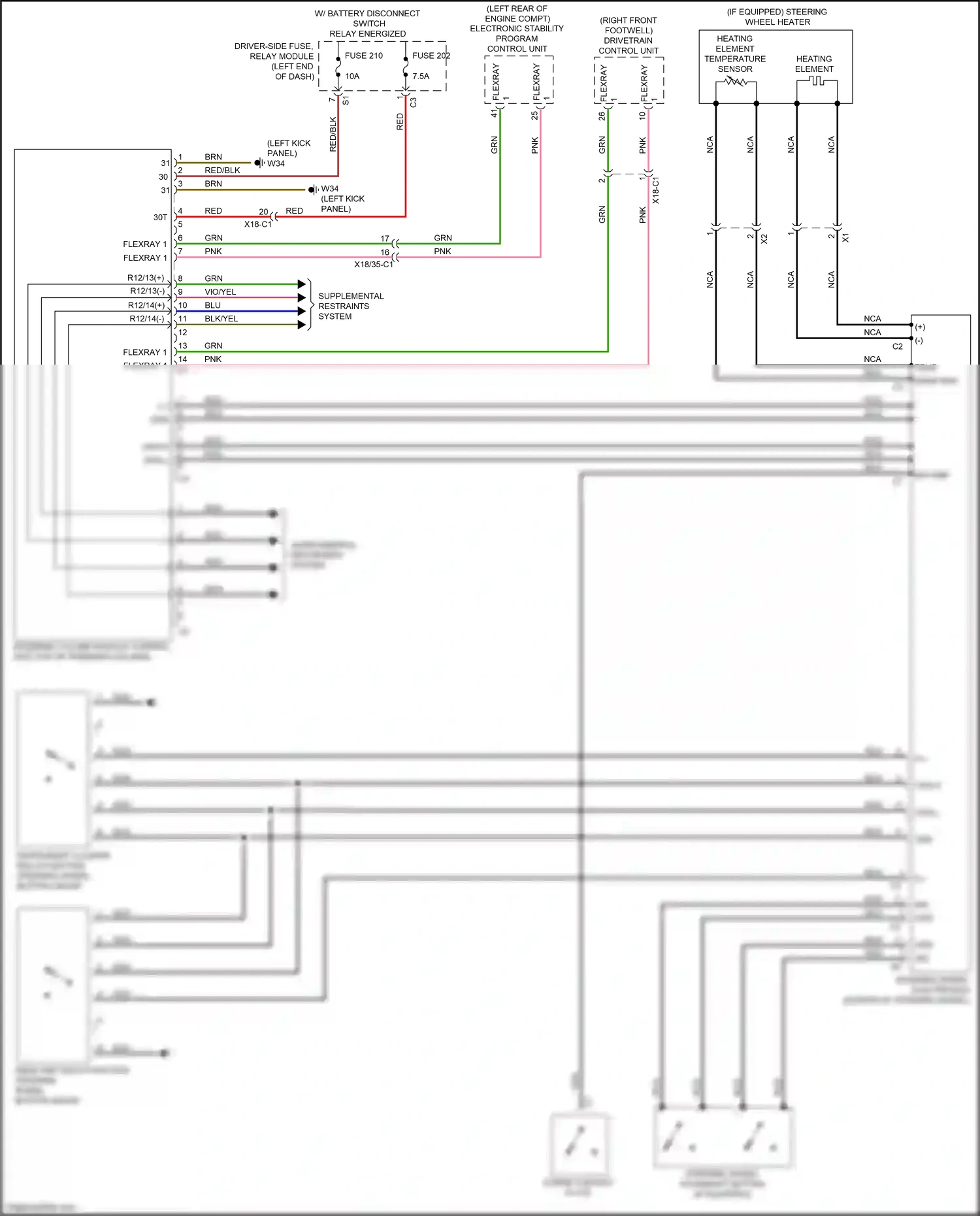 Wiring diagram electronic stability program control unit for Mercedes-Benz GLC-class Coupe C253 facelift (2019-2023) (15 of 16)
