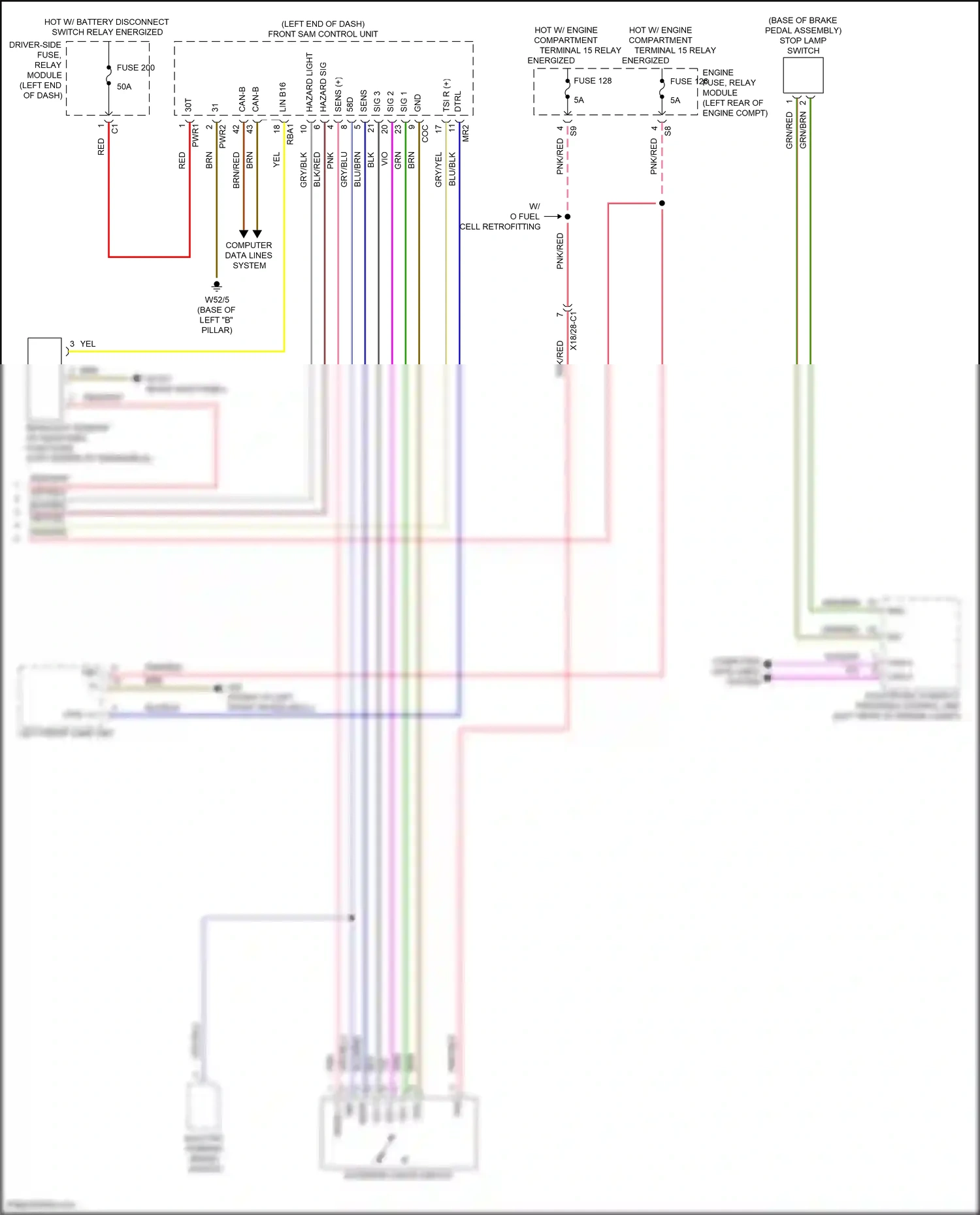 Wiring diagram electronic stability program control unit for Mercedes-Benz GLC-class Coupe C253 facelift (2019-2023) (4 of 16)