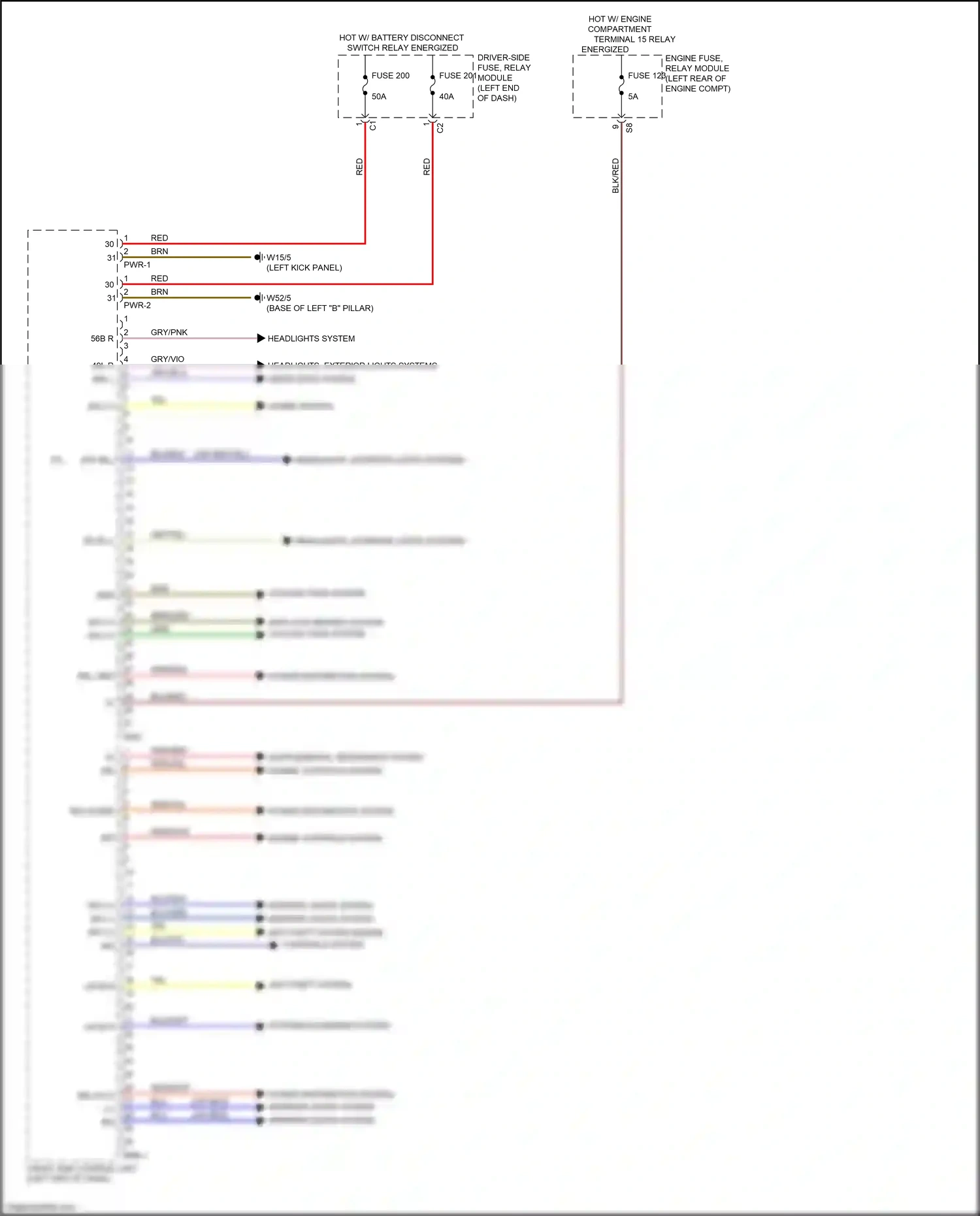 Wiring diagram engine controls system for Mercedes-Benz GLC-class Coupe C253 facelift (2019-2023) (1 of 3)