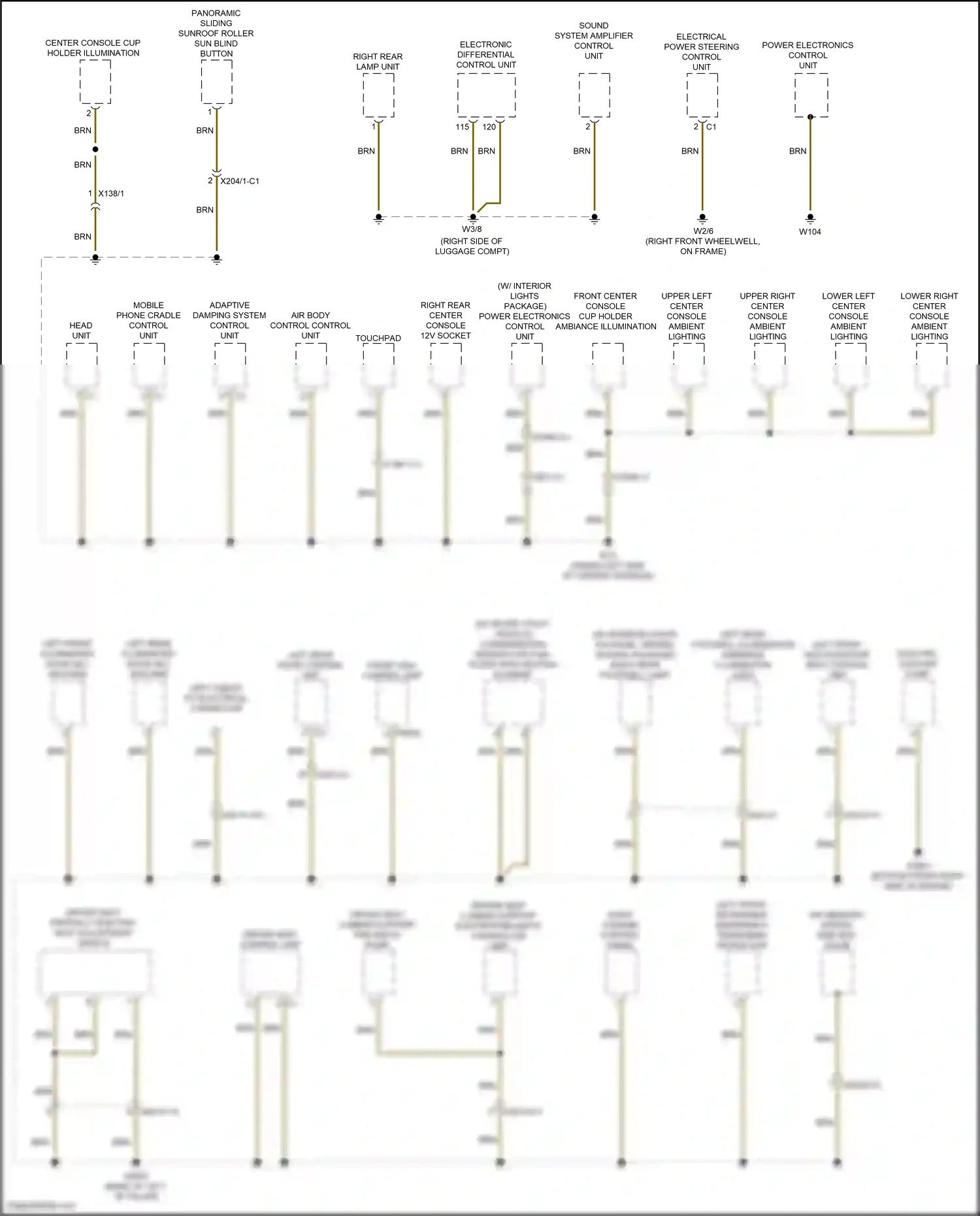 Wiring diagram front sam control unit for Mercedes-Benz GLC-class Coupe C253 facelift (2019-2023) (4 of 21)
