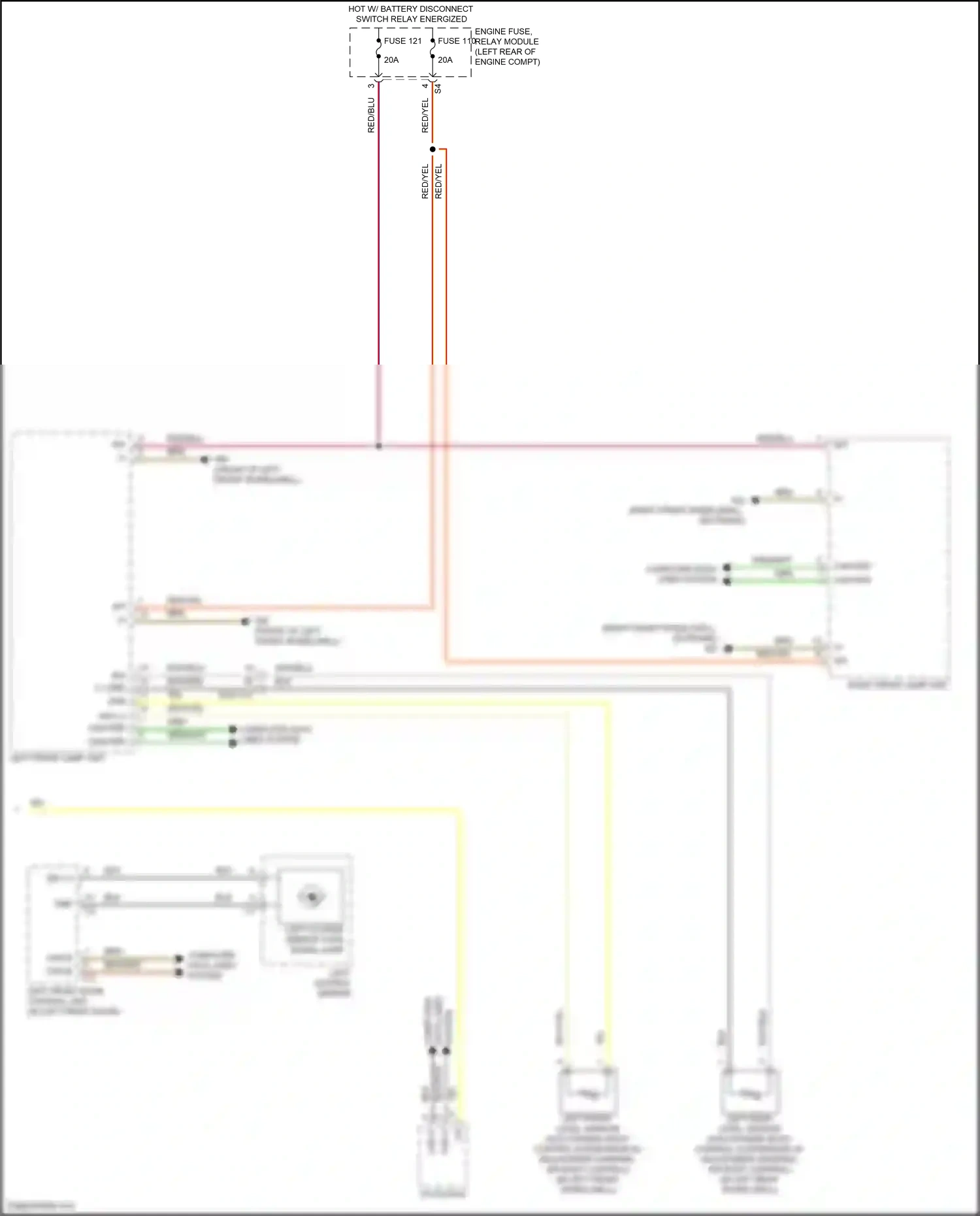 Wiring diagram left front level sensor for Mercedes-Benz GLC-class Coupe C253 facelift (2019-2023) (3 of 4)