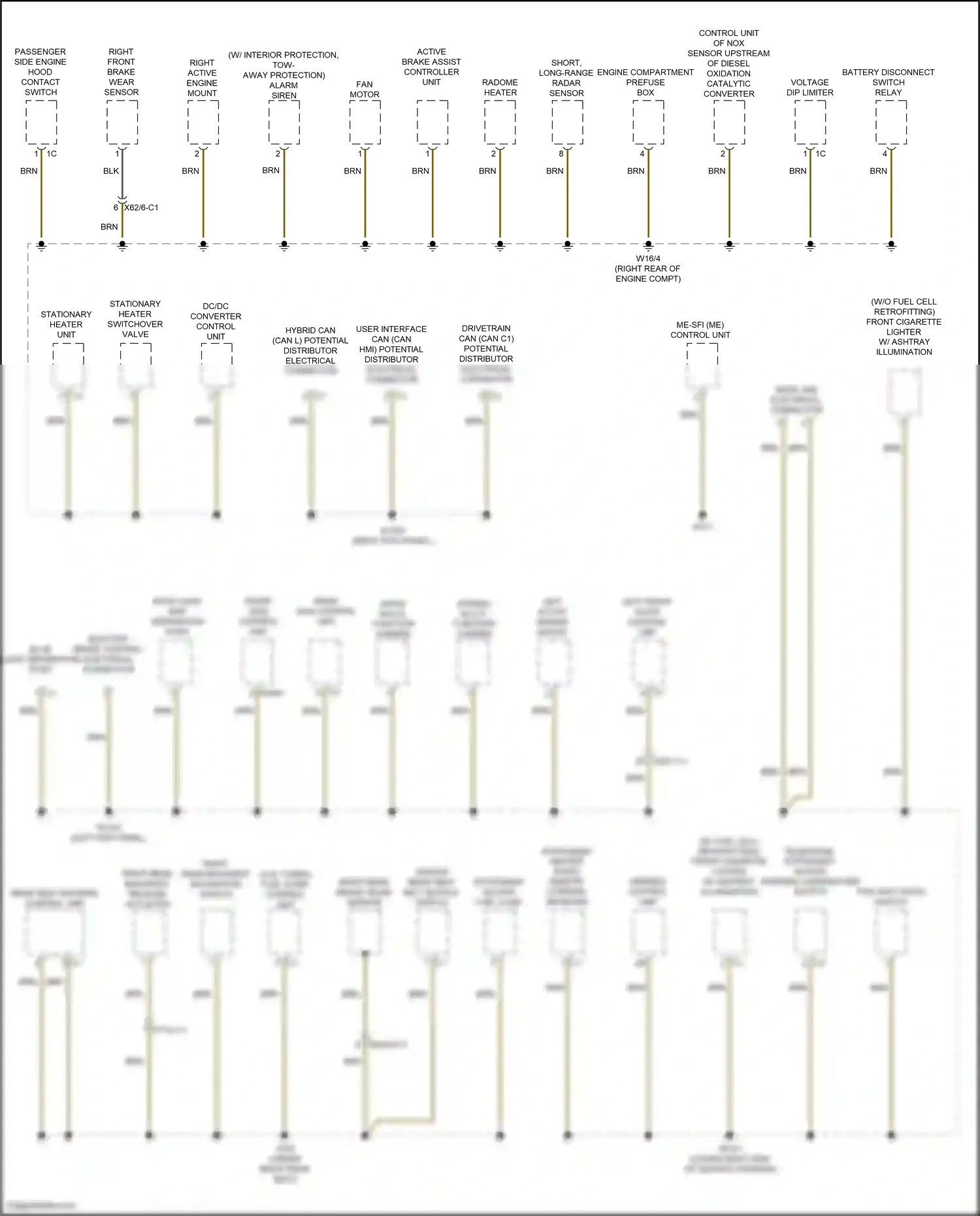 Wiring diagram mono multi-function camera for Mercedes-Benz GLC-class Coupe C253 facelift (2019-2023) (1 of 4)