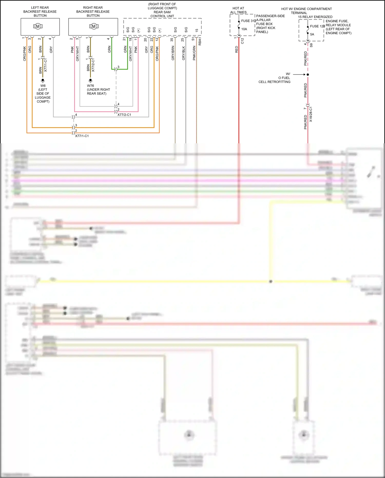 Wiring diagram overhead control panel control unit for Mercedes-Benz GLC-class Coupe C253 facelift (2019-2023) (5 of 11)