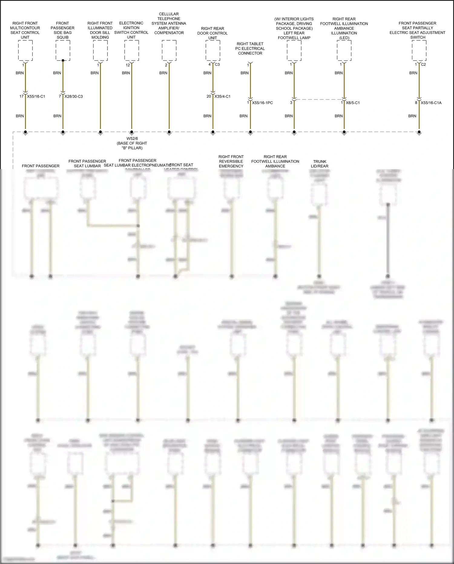 Wiring diagram overhead panel control module for Mercedes-Benz GLC-class Coupe C253 facelift (2019-2023) (1 of 1)
