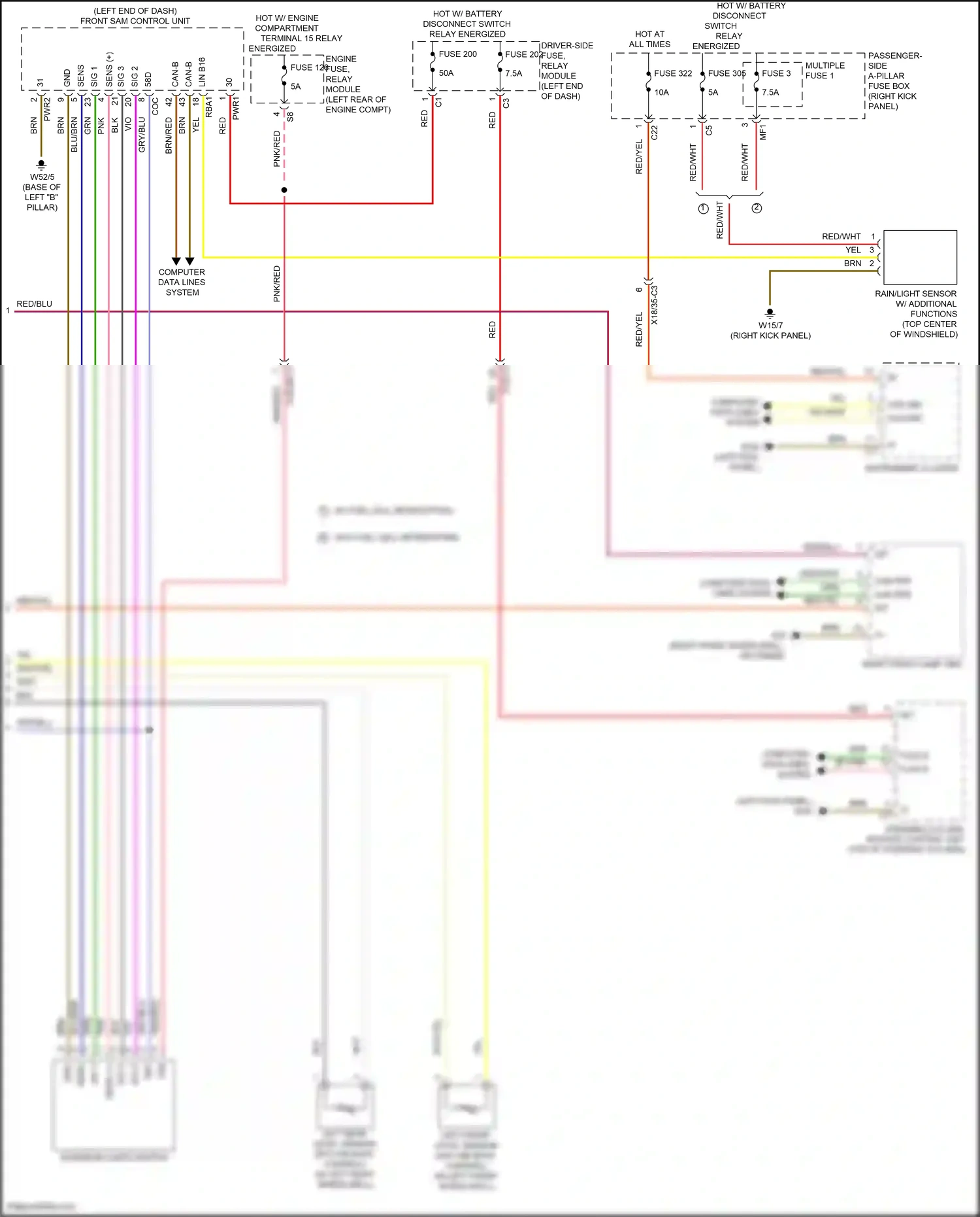 Wiring diagram steering column module control unit for Mercedes-Benz GLC-class Coupe C253 facelift (2019-2023) (16 of 21)