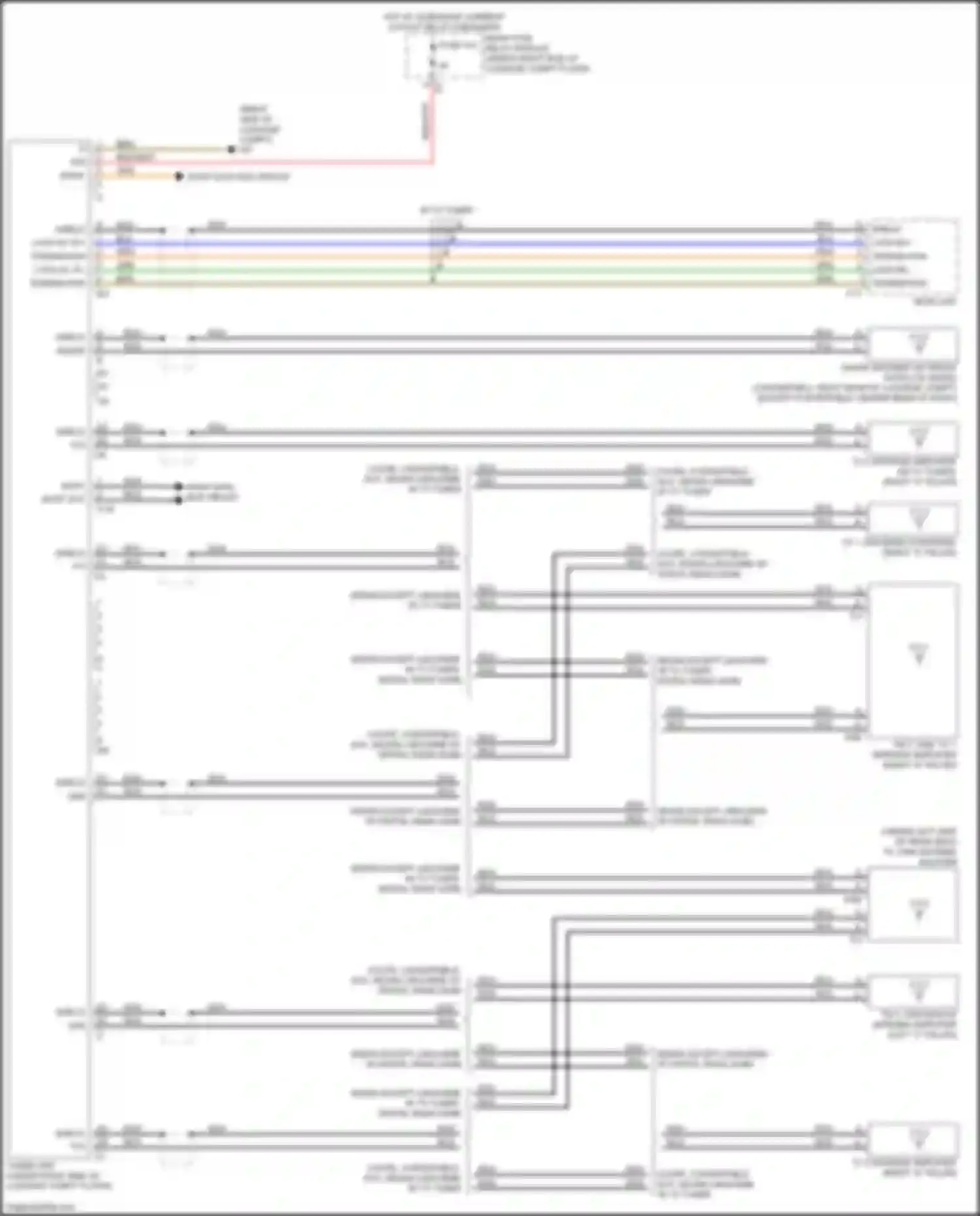 Wiring diagram left "c" pillar) for Mercedes-Benz GLC-class Coupe C253 (2016-2019) (3 of 3)