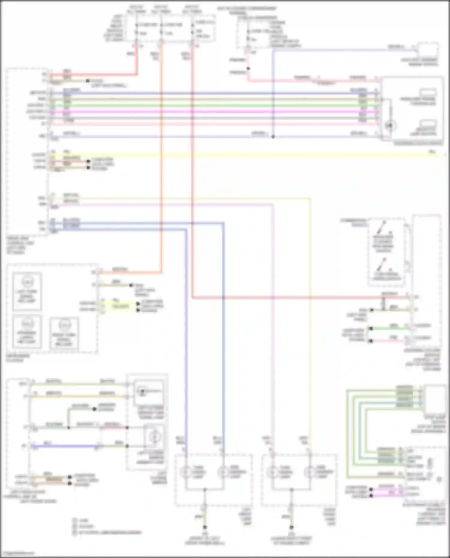 Wiring diagram left front lamp unit for Mercedes-Benz GLC-class Coupe C253 (2016-2019) (1 of 6)