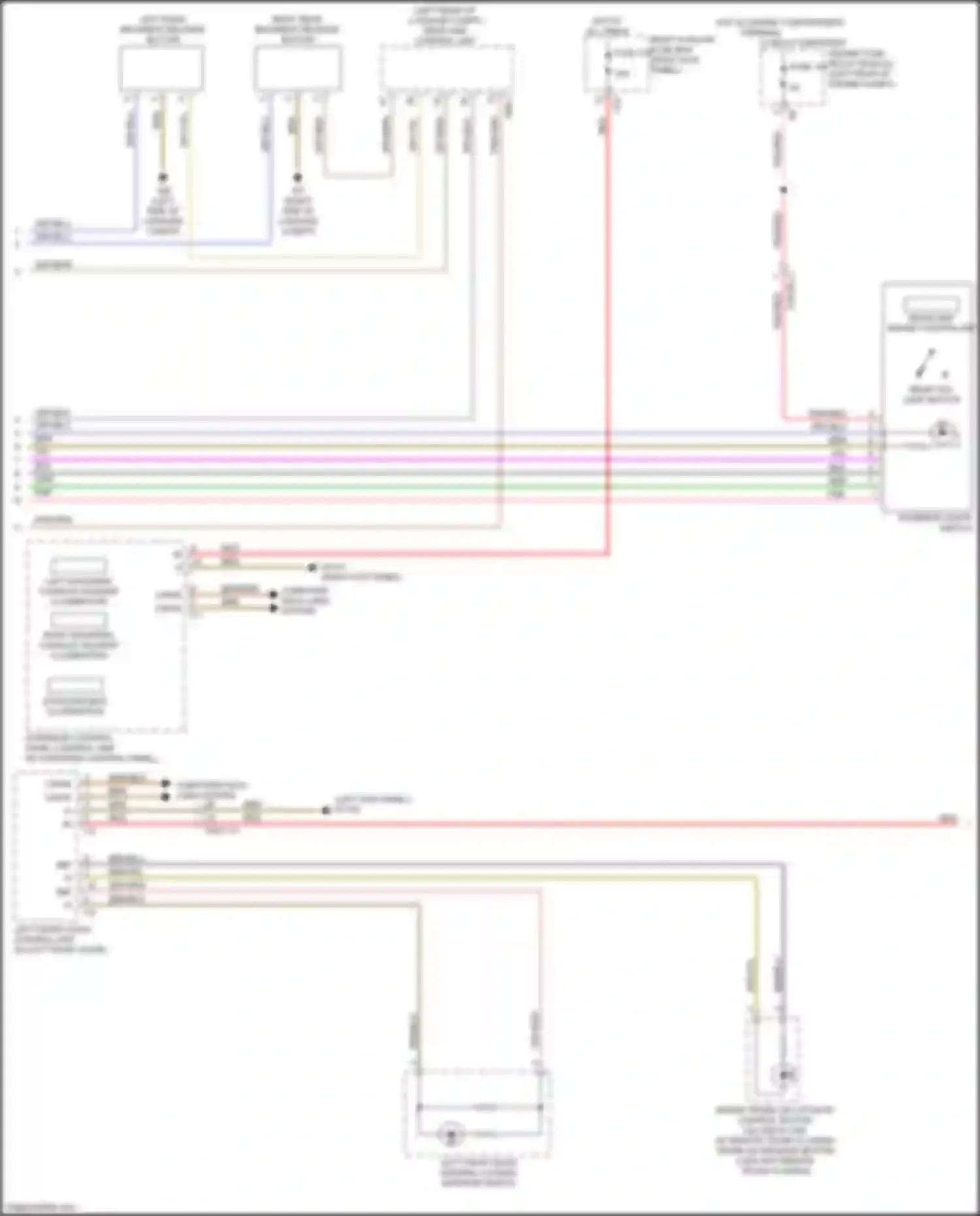 Wiring diagram left mounting console incident illumination for Mercedes-Benz GLC-class Coupe C253 (2016-2019) (1 of 2)