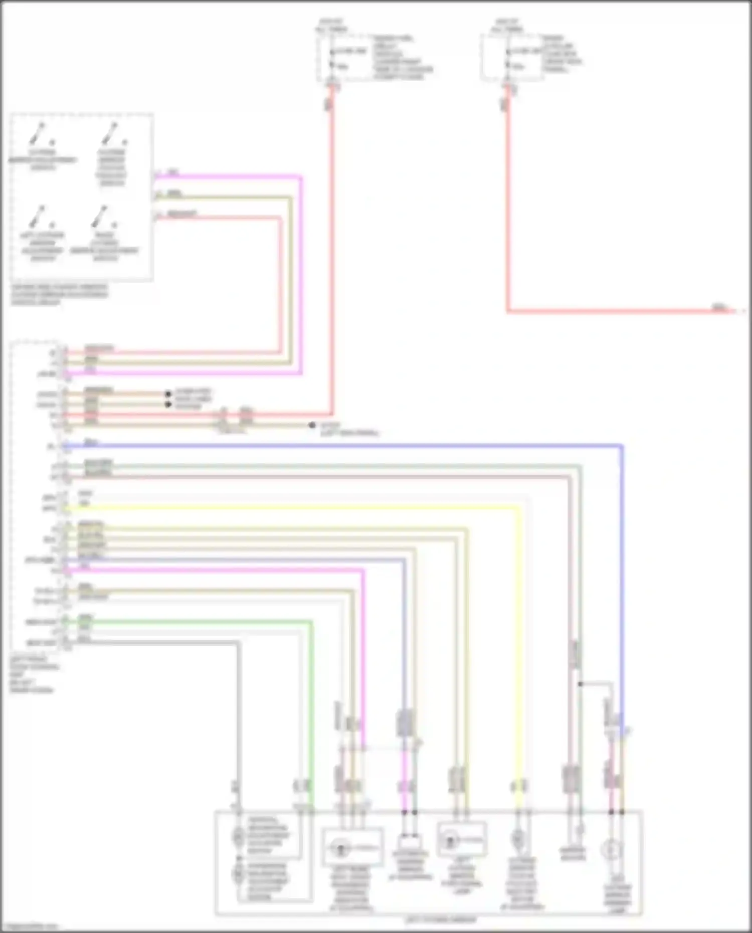 Wiring diagram outside mirror fold-in/ fold-out switch for Mercedes-Benz GLC-class Coupe C253 (2016-2019) (2 of 2)