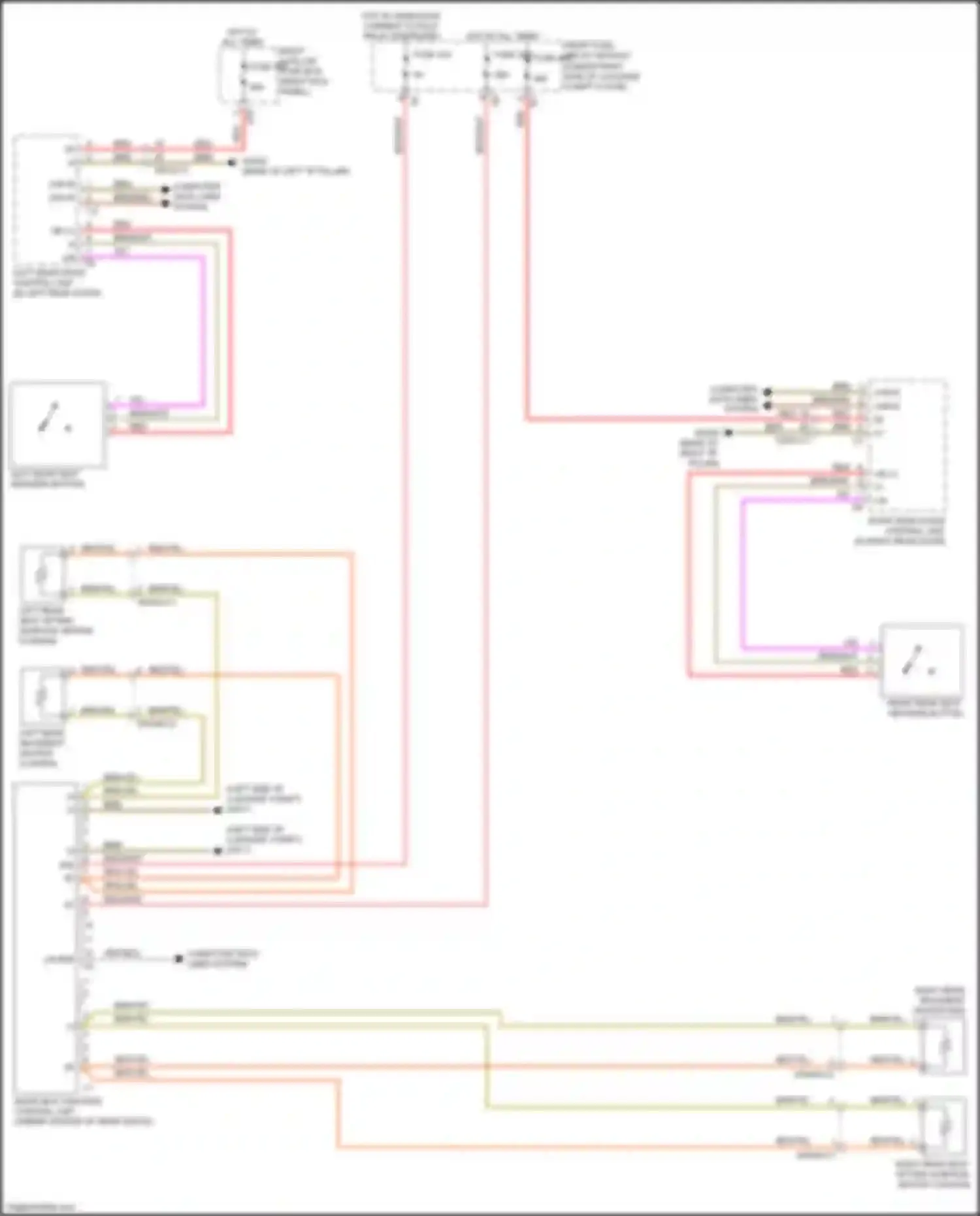 Wiring diagram rear fuse, relay module for Mercedes-Benz GLC-class Coupe C253 (2016-2019) (8 of 50)