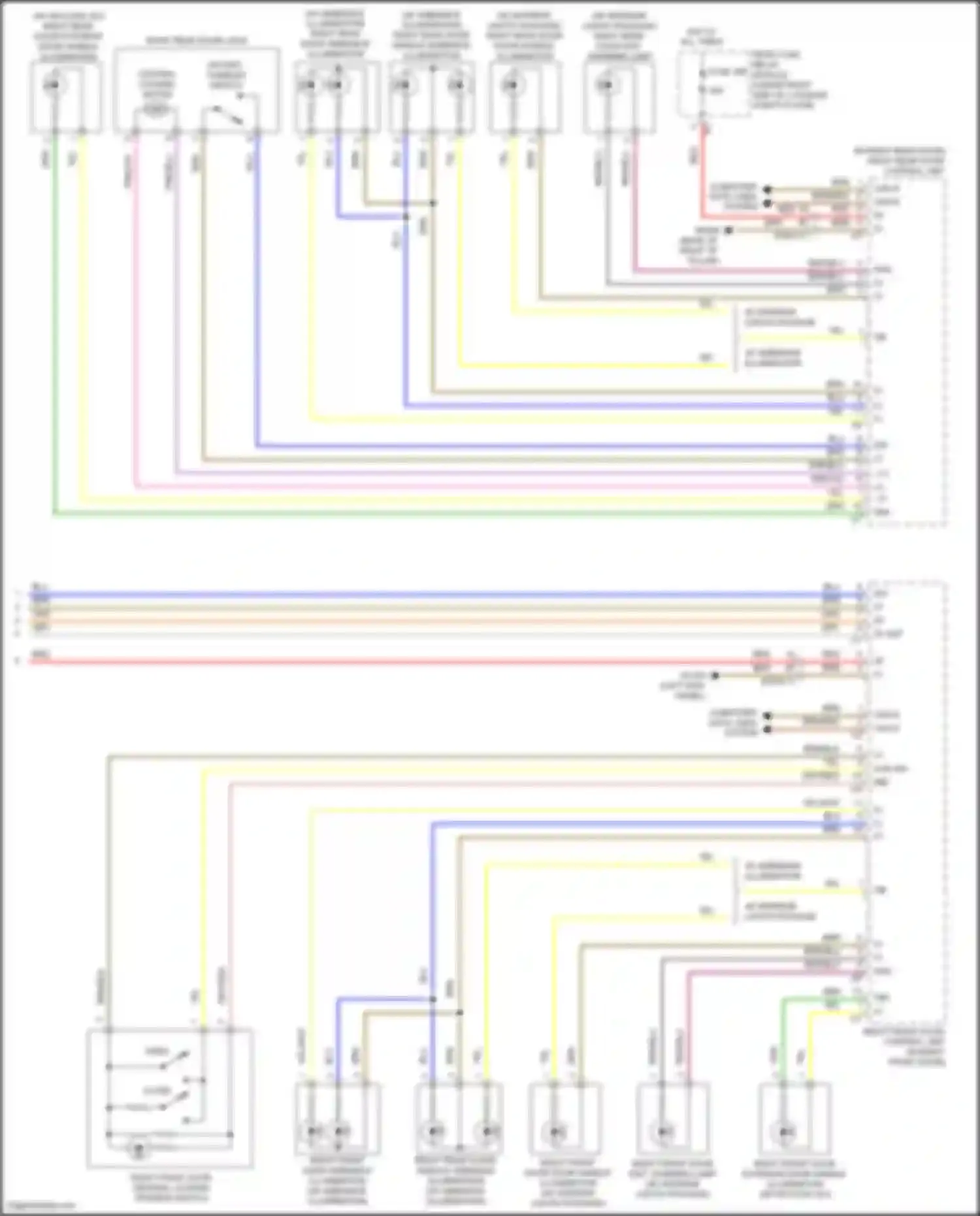 Wiring diagram rear fuse, relay module for Mercedes-Benz GLC-class Coupe C253 (2016-2019) (33 of 50)