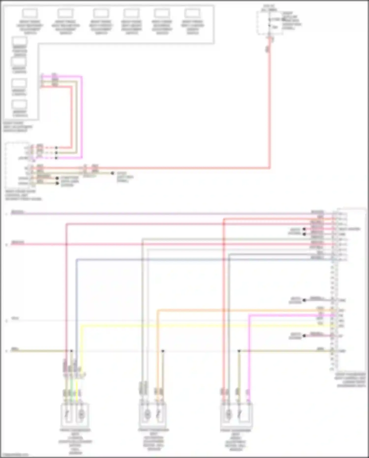 Wiring diagram right front seat cushion length switch for Mercedes-Benz GLC-class Coupe C253 (2016-2019) (2 of 2)